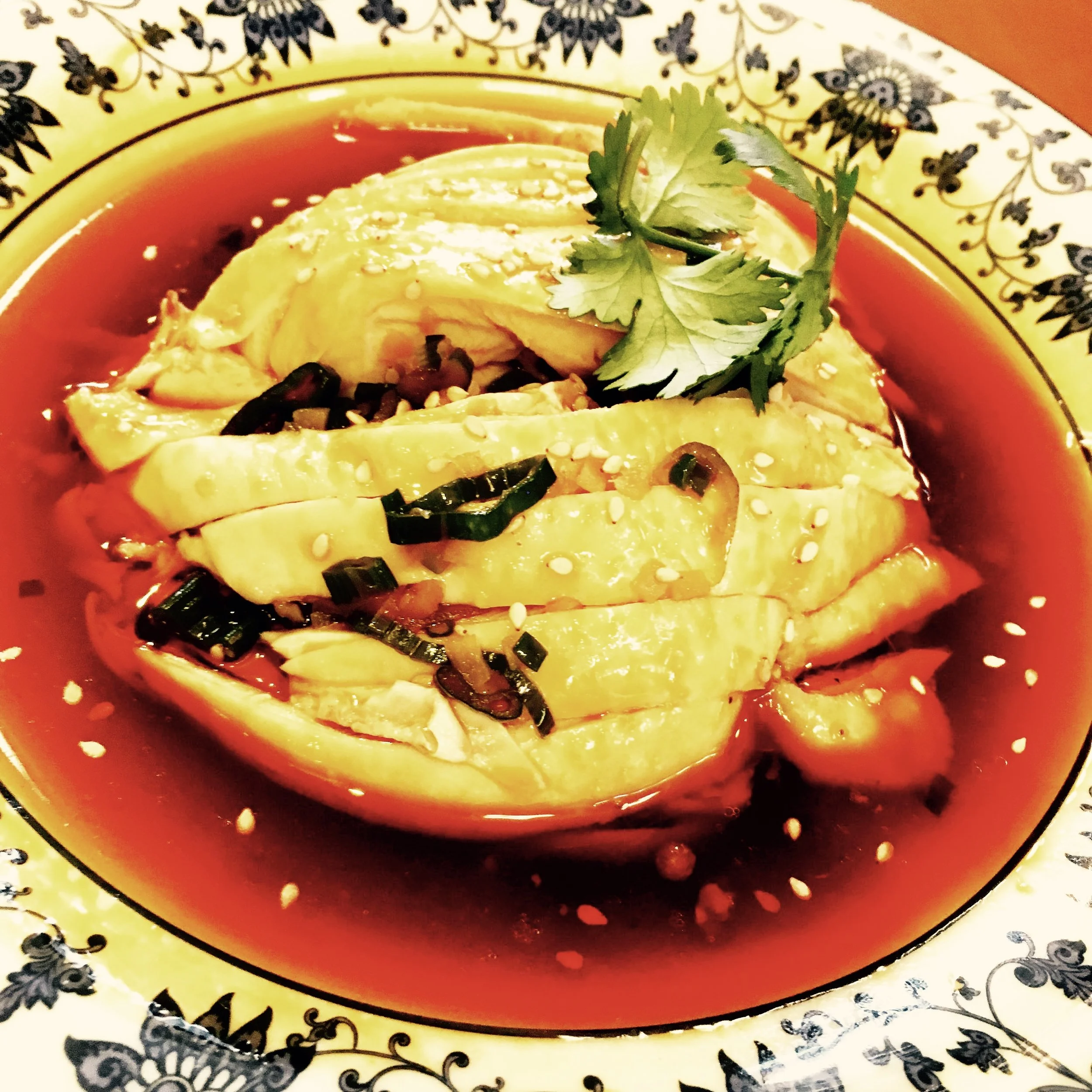 Boneless chicken in ginger sauce at Master Wei
