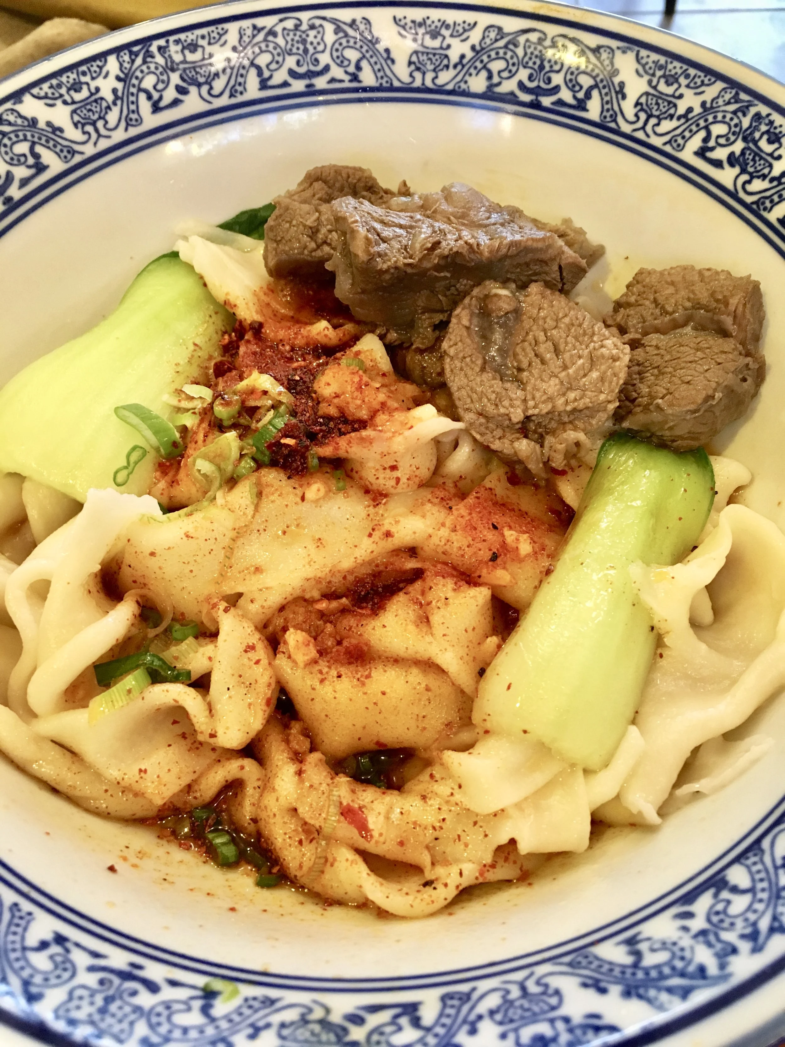Beef biang biang noodles at Master Wei