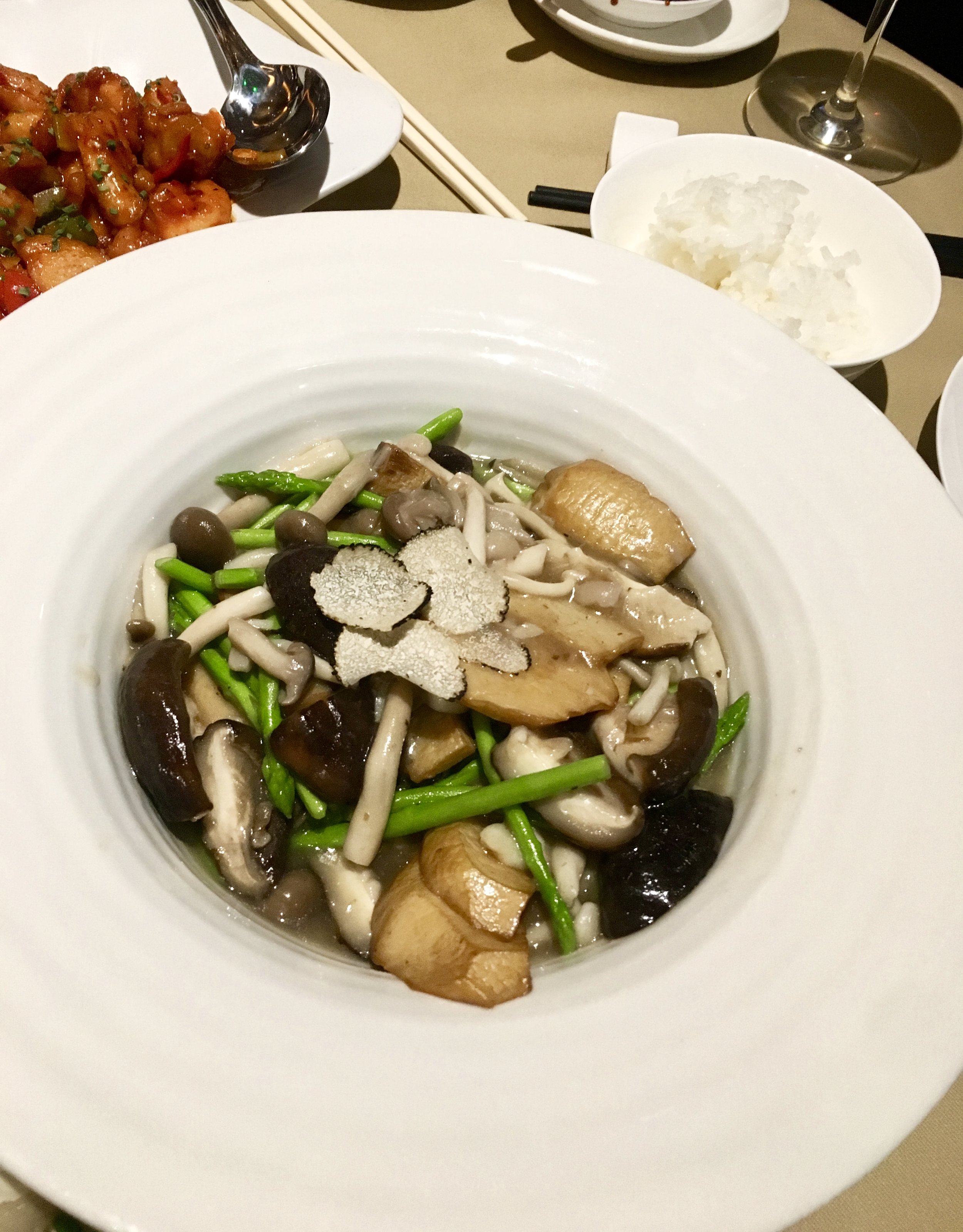 Truffle wild mushrooms at Royal China Club