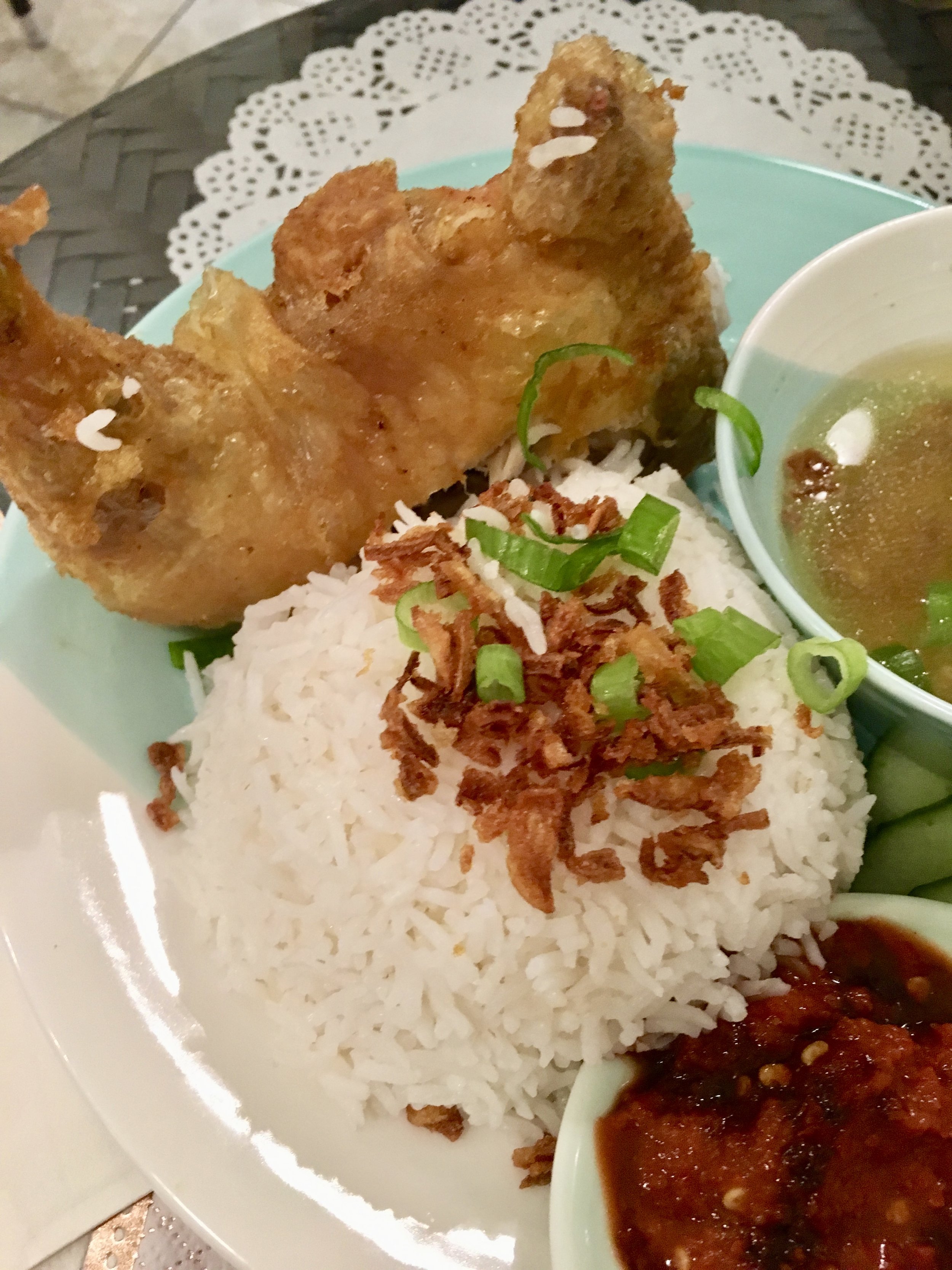 Deep fried chicken at Normah's Cafe, Queensway
