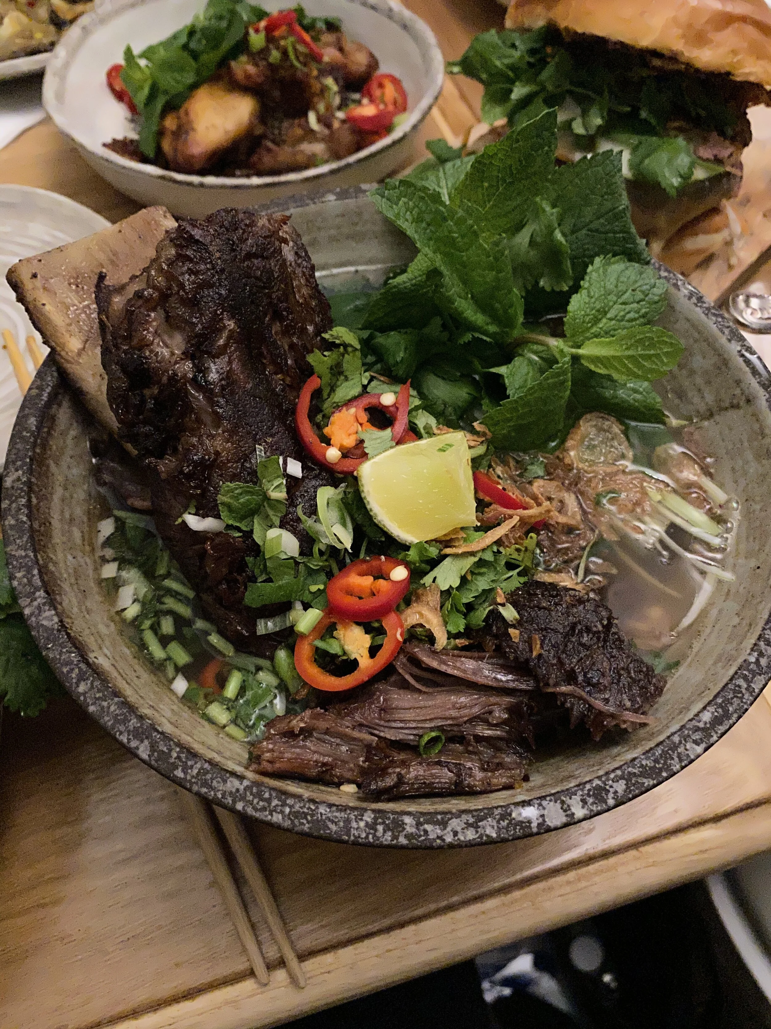 Pho with Beef Shortrib at The Little Viet Kitchen in Chapel Market, Islington