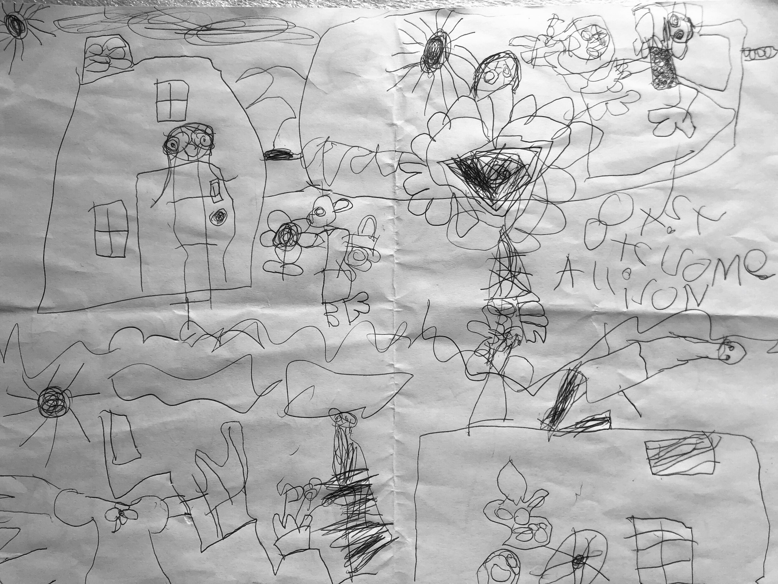 Original drawing by my daughter, Allison, at age 4.