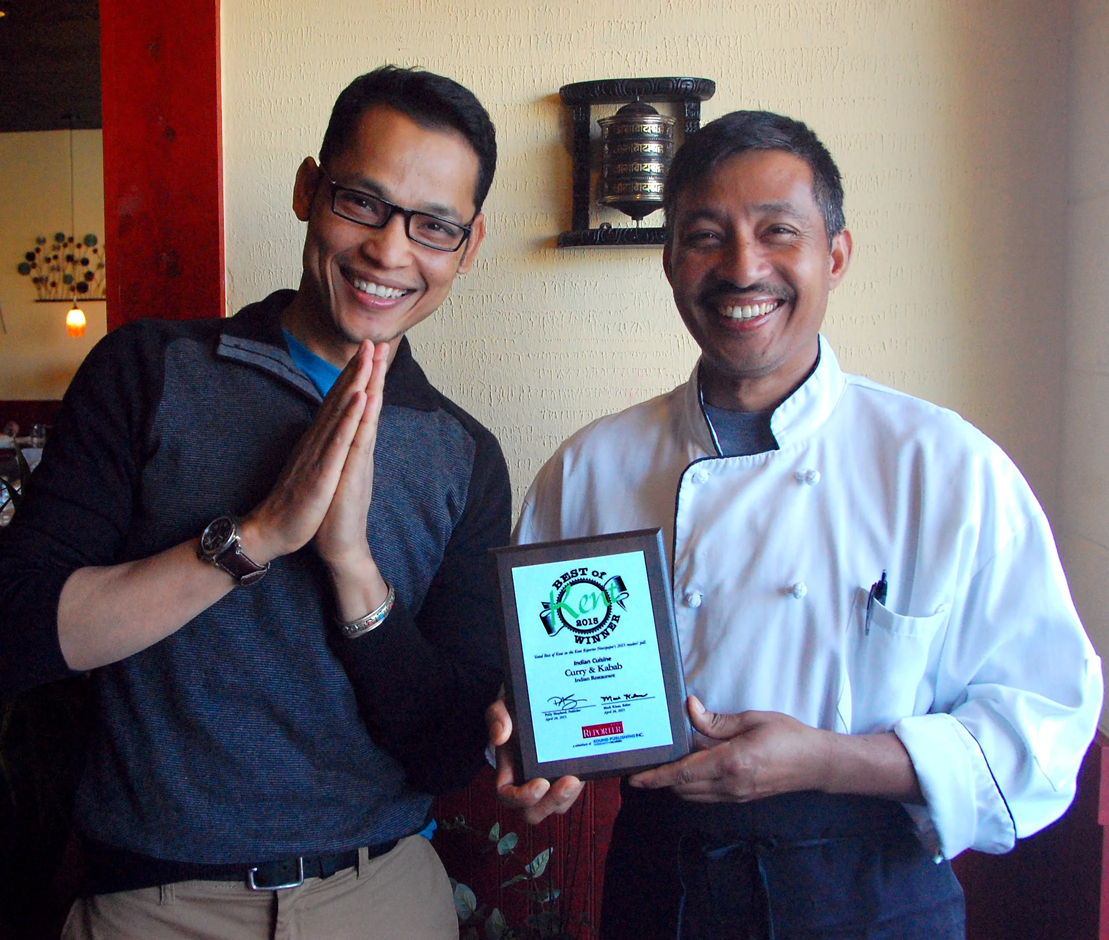 General Manager Kiran Shrestha with Executive Chef Kamal Chaudhary