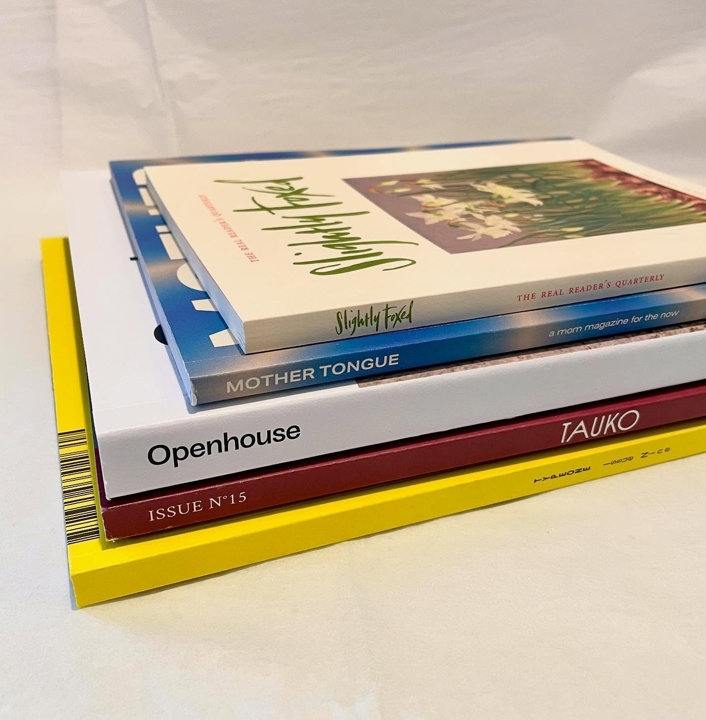 A few new arrivals!
Typeone, issue 9: Graphic design, this issue is on packaging. Very creative!
Tauko, issue 15: New to the shelves! Sewing, climate, and culture, from Finland. Comes with a bunch of patterns, plus directions, stories, and creative i