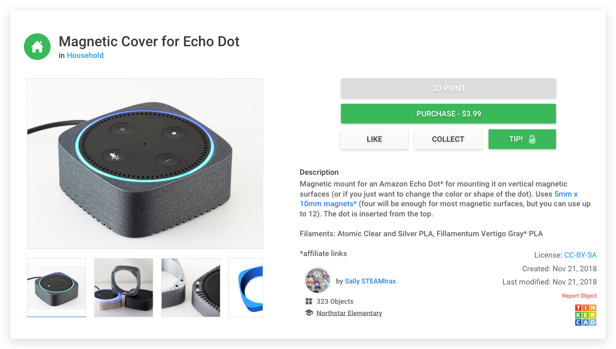Soporte Alexa Echo Dot 3 - ImaginaEn3D