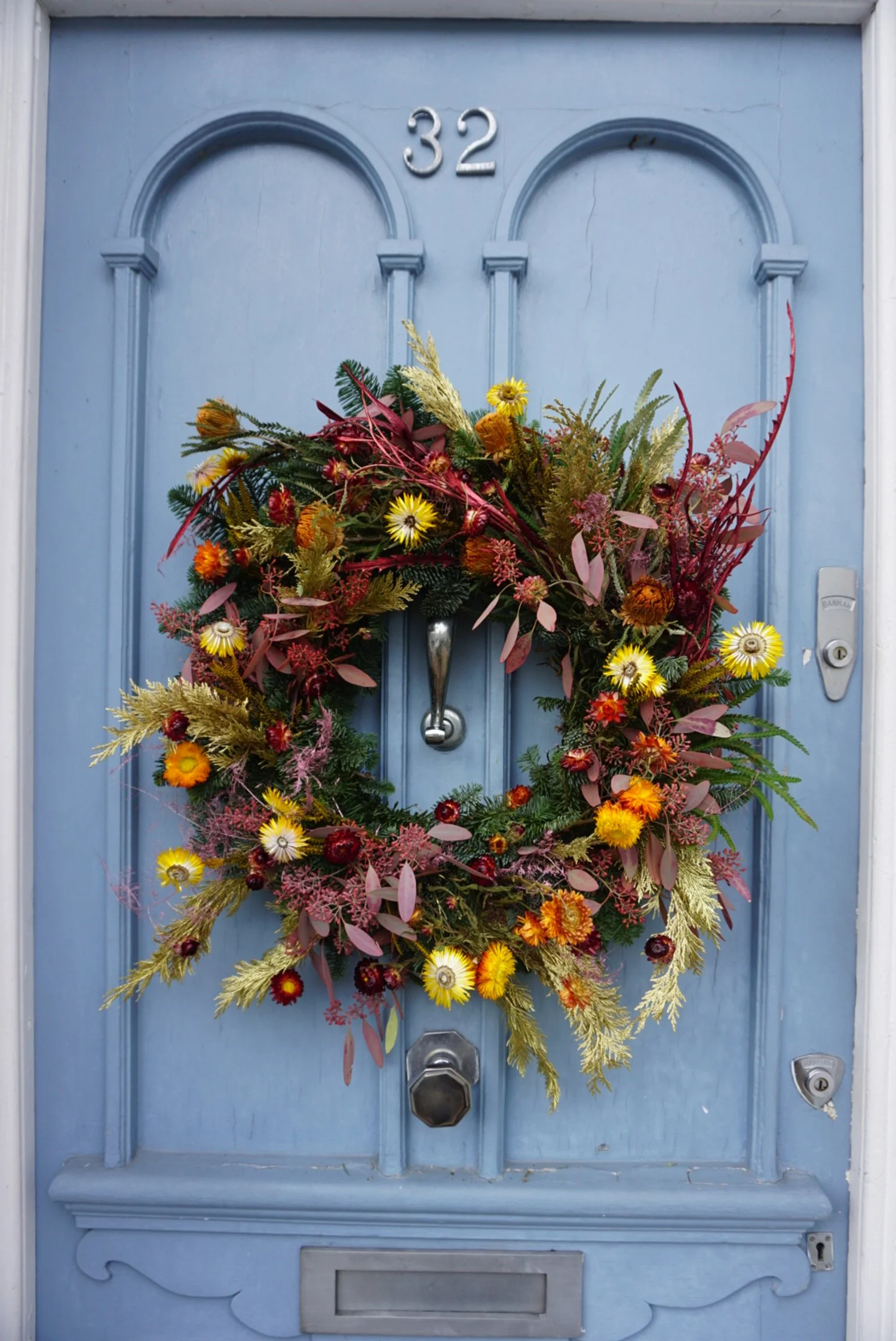 Flaming ramparts wreath Alice McCabe Flowers.JPG