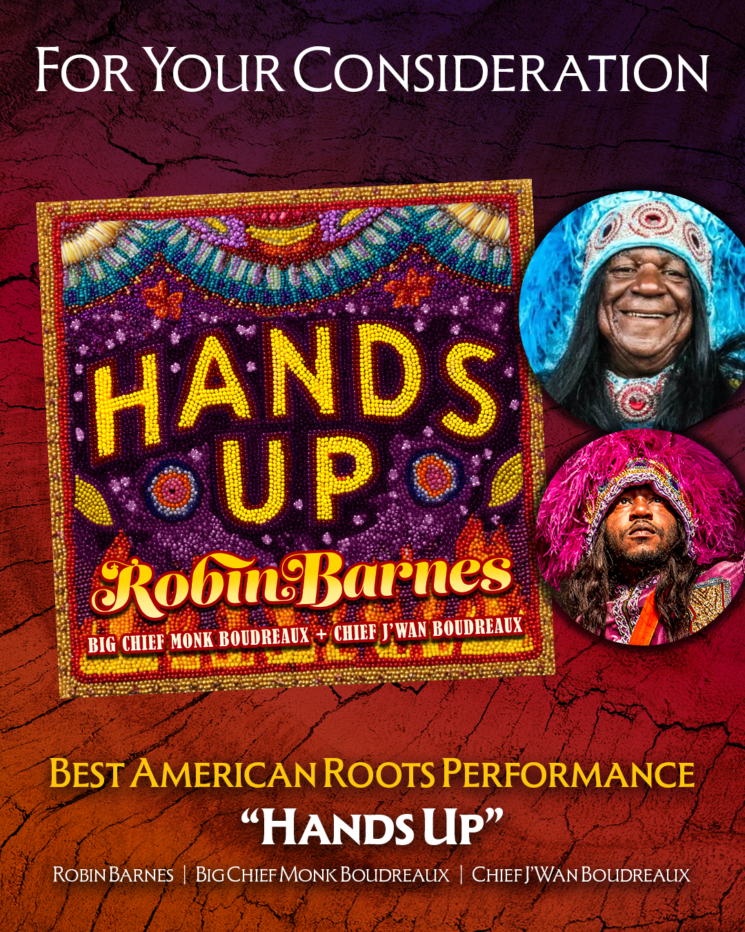 Robin Barnes, For Your Consideration: Best American Roots Performance "Hands Up"