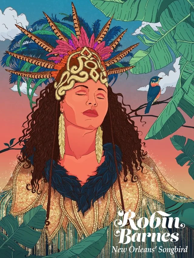 The Songbird of New Orleans: 18x24” Original Artwork Poster