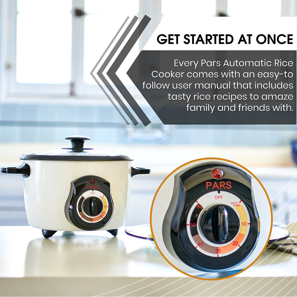 Pars 3 Cup Automatic Persian Rice Cooker — PARS PERSIAN RICE COOKERS
