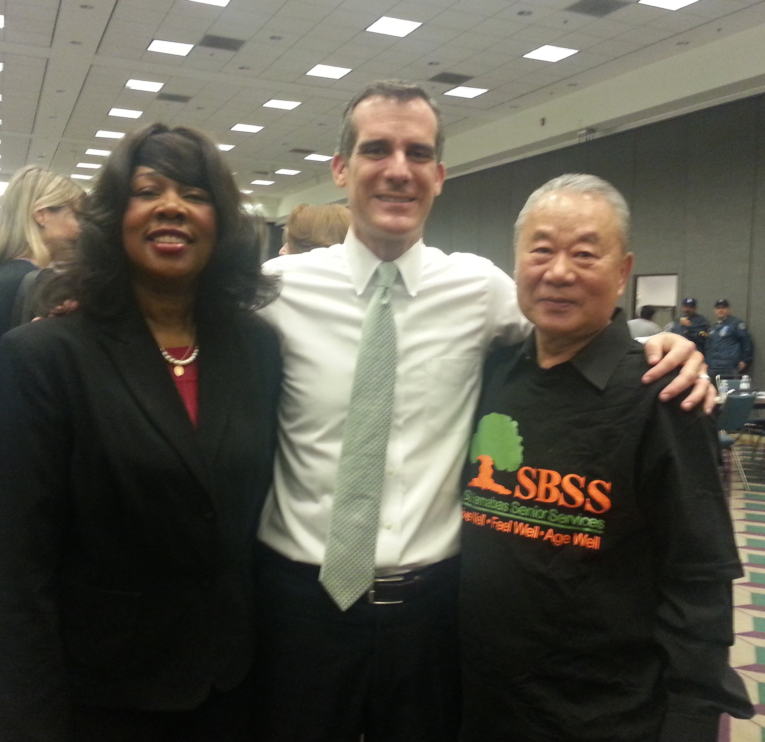 Mayor Eric Garcetti with AGEnts for Change