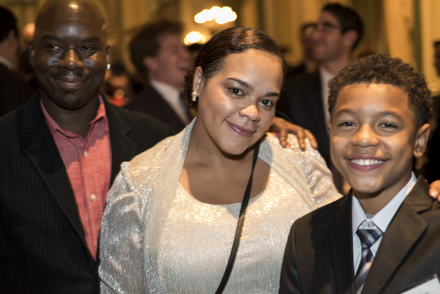 CPNYC's own Legasii Fox poses with family at the Urban Heroes Award Benefit.
