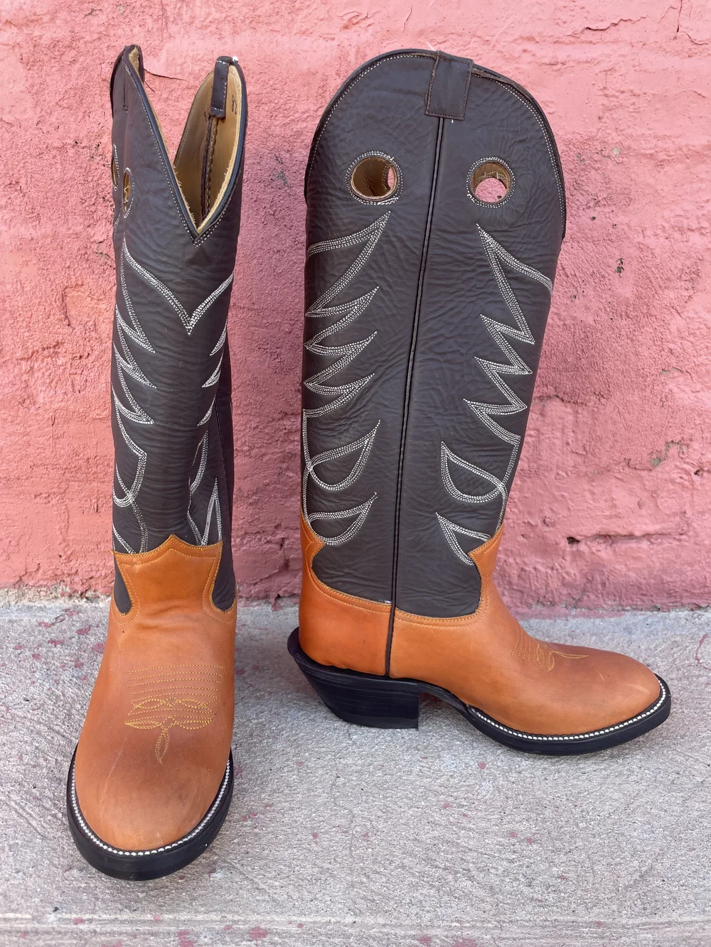 Jose Sanchez Boots Men's 8EE Tan Mulehide Buckaroo Working Riding
