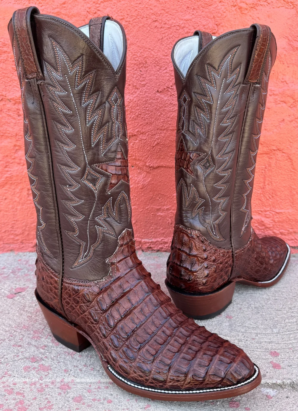 Jose Sanchez Boots, 9.5D Men's Genuine Brown Caiman Alligator Dress Cowboy Boots Jose Sanchez Boots Jose Sanchez Boots, 9.5D Men's Genuine Brown Caiman Alligator Dress Cowboy Boots Jose Sanchez Boots