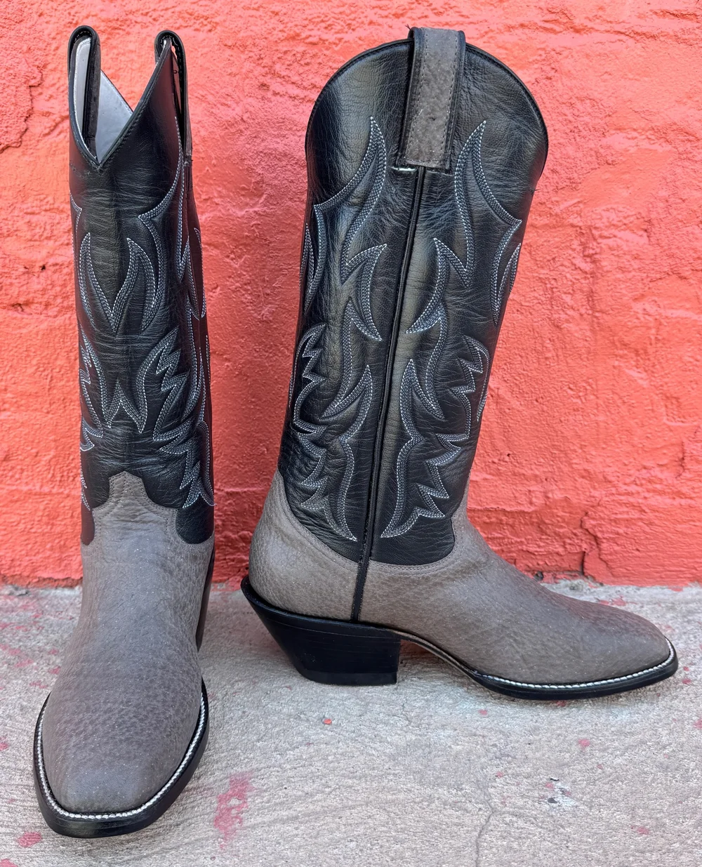 Jose Sanchez Boots, 9.5D Men's Genuine Gray Shark Exotic Dress Cowboy Boots  — Jose Sanchez Boots