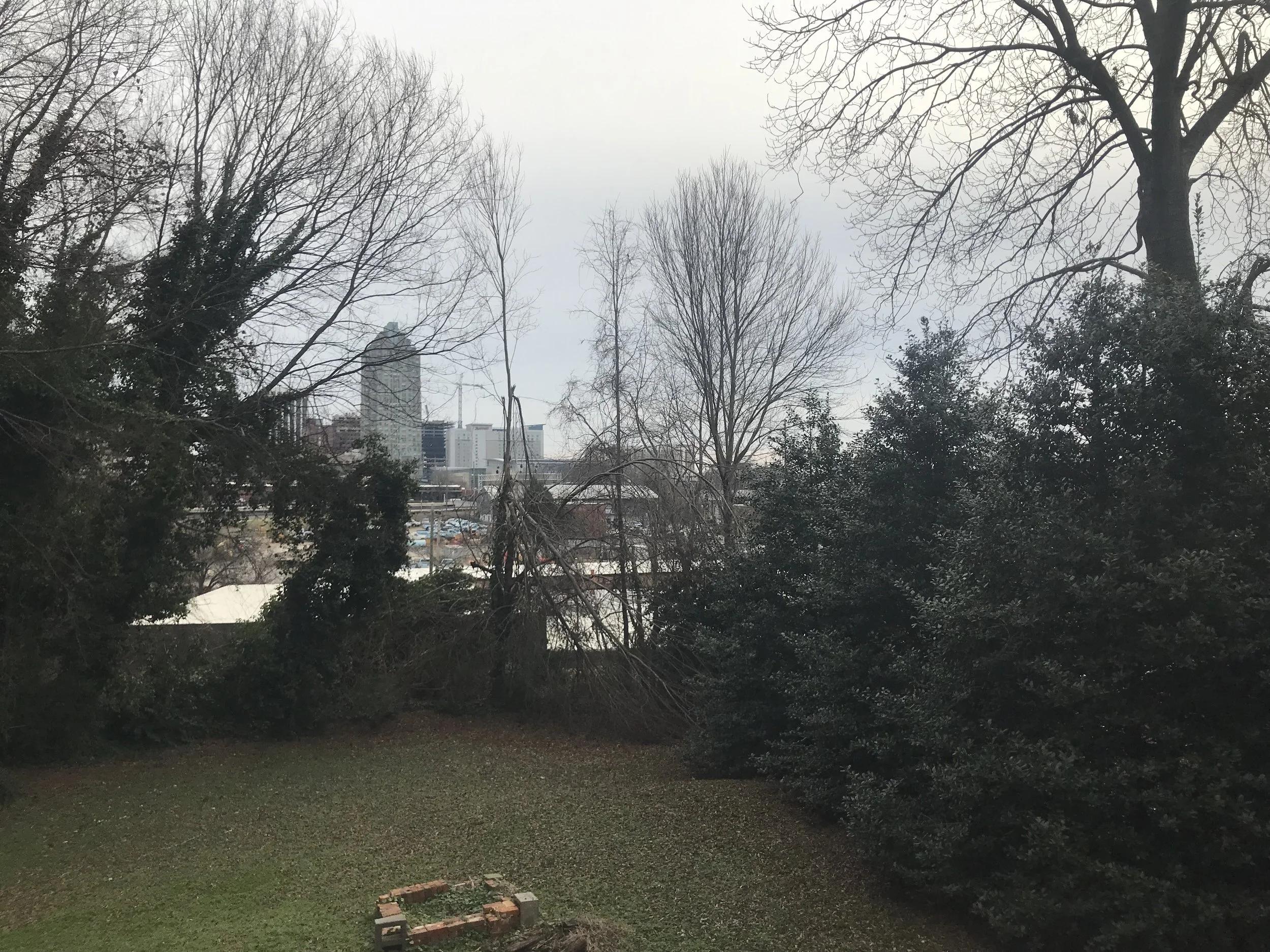  Current backyard with a beautiful view of downtown. 