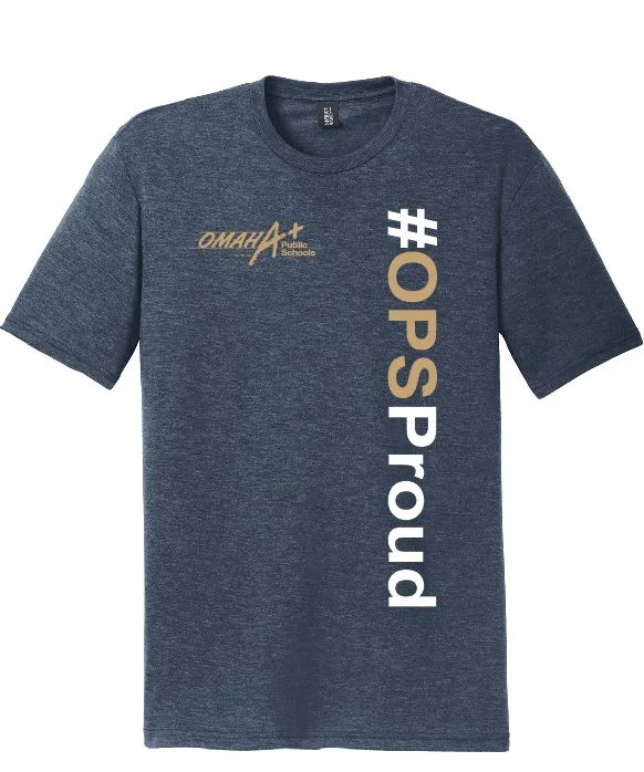 Unisex Crew Neck T-Shirt Navy #OPSProud Design 1a