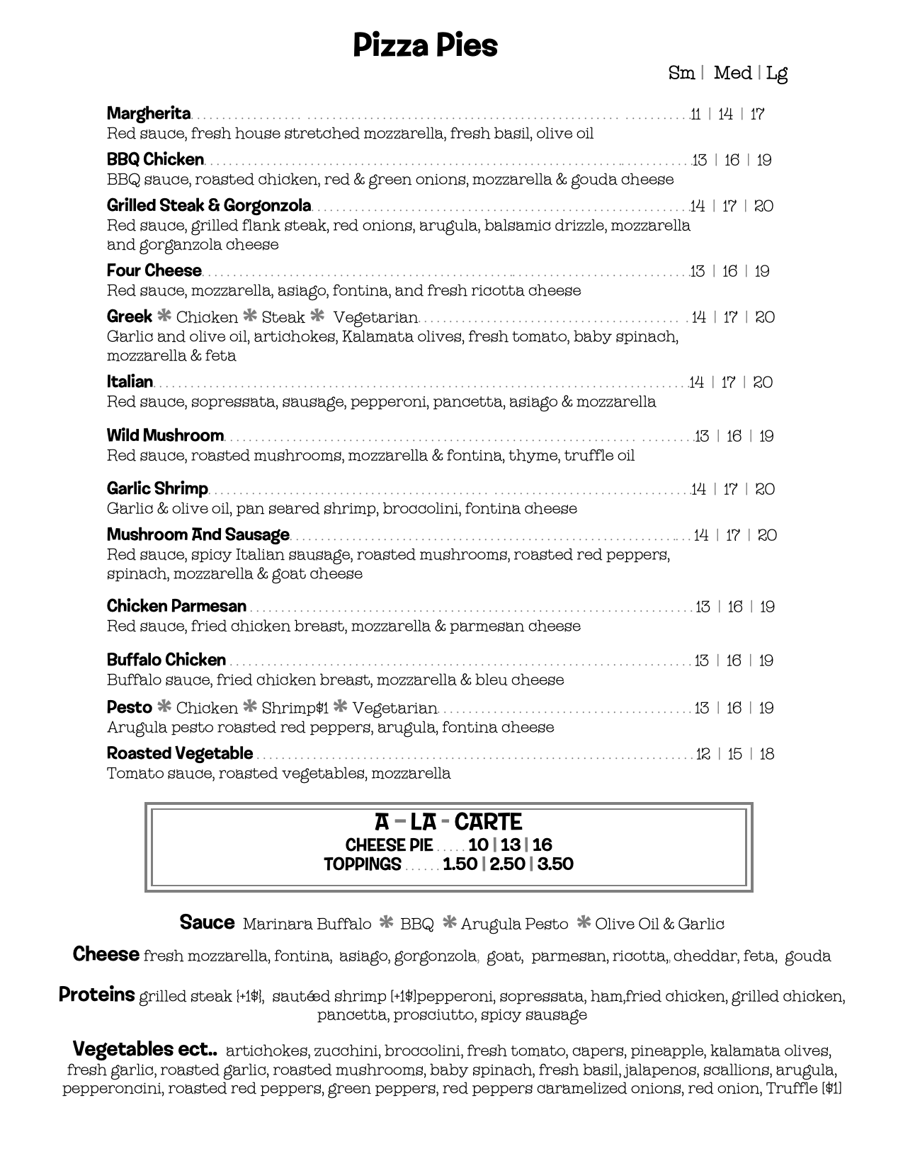 Menu for QR &mdash; Soma Beverly