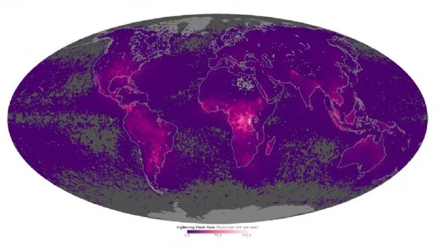 ¿Cuál es el lugar de la Tierra en el que caen más rayos?
