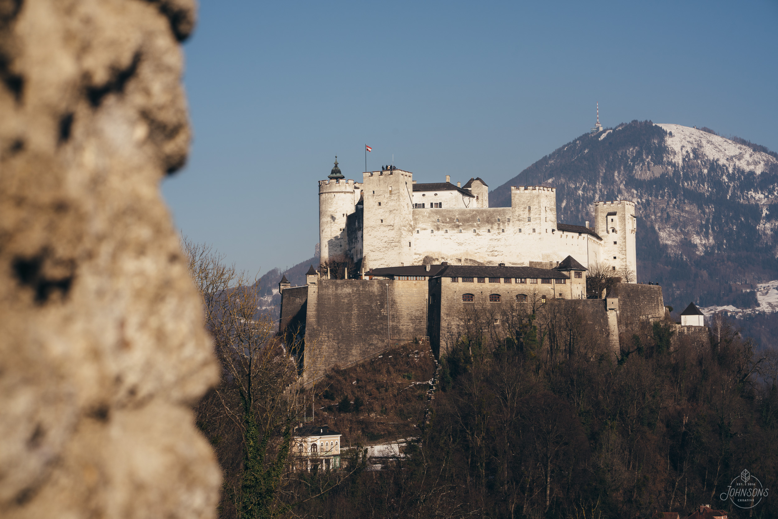  Sony a7rii |&nbsp;85mm 1.8 |&nbsp;f10 |&nbsp;1/320 |&nbsp;ISO 100     This is Hohensalzburg Castle, which is touristy inside but is pretty neat (although overpriced). Photo wise I couldn't find any great compositions, but google images tells me that