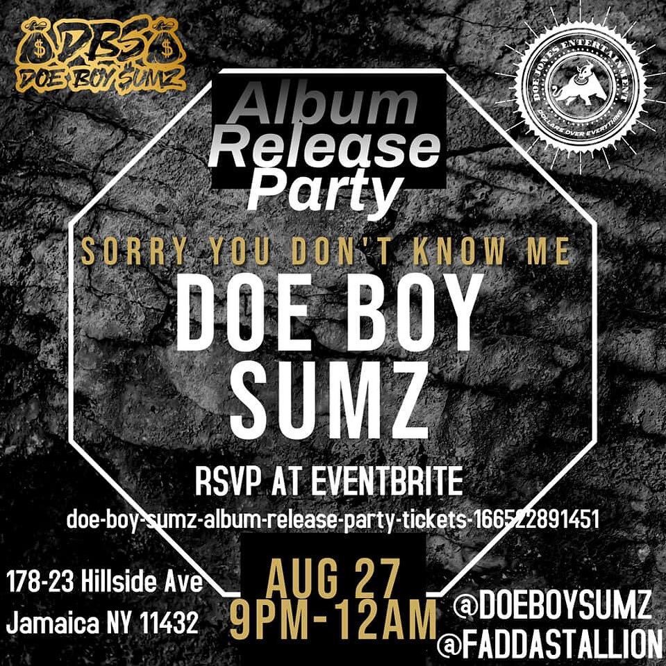 Tonight pull up for @doeboysumz  listening party!!!! &ldquo;Sorry You Don&rsquo;t Know Me&rdquo; on all streaming services 9/3/21