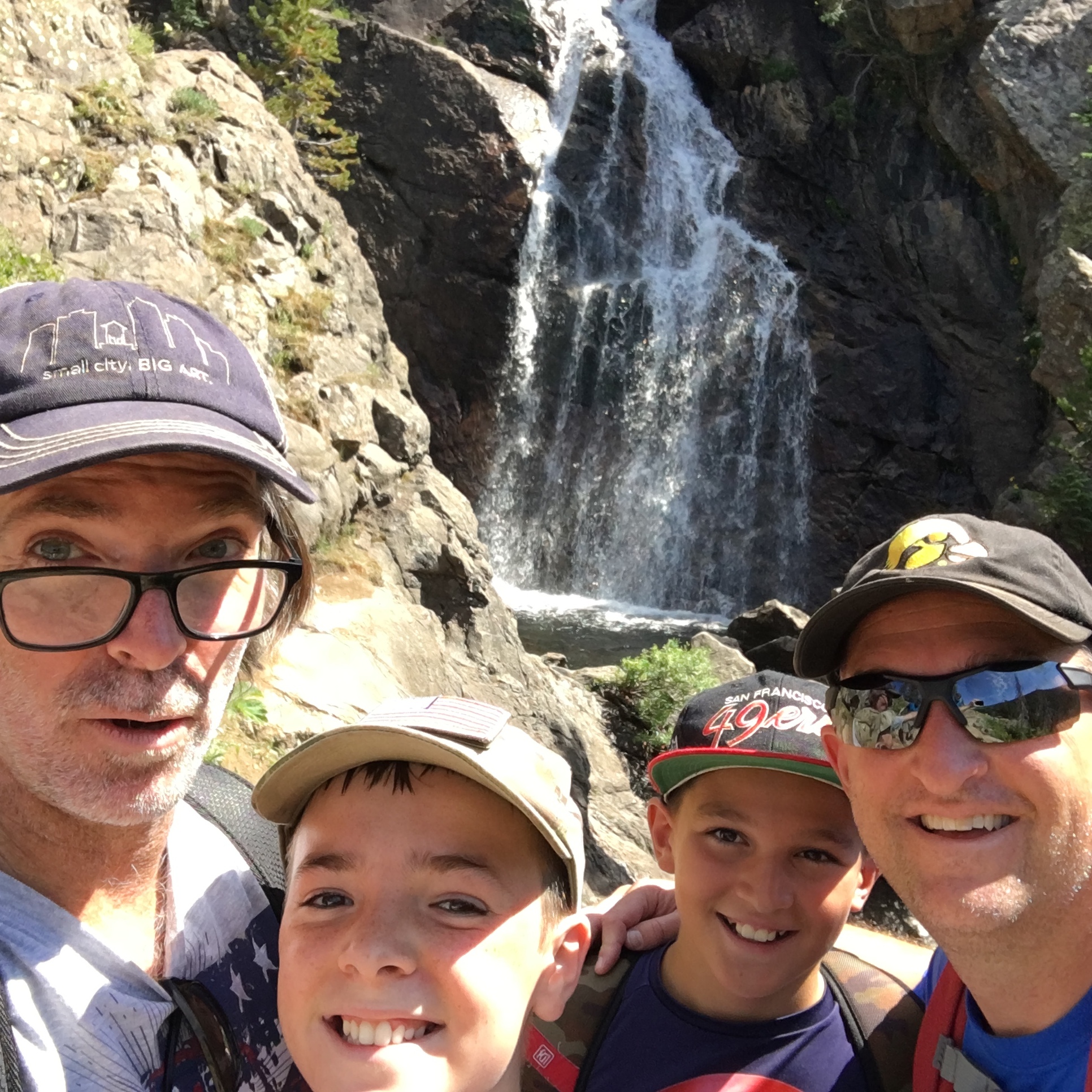 Loving Steamboat--the question is implied in the reminder I've set in my phone: Make it memorable. This waterfall isn't even halfway up the path to Long Lake and we would know. We saw us hike it.