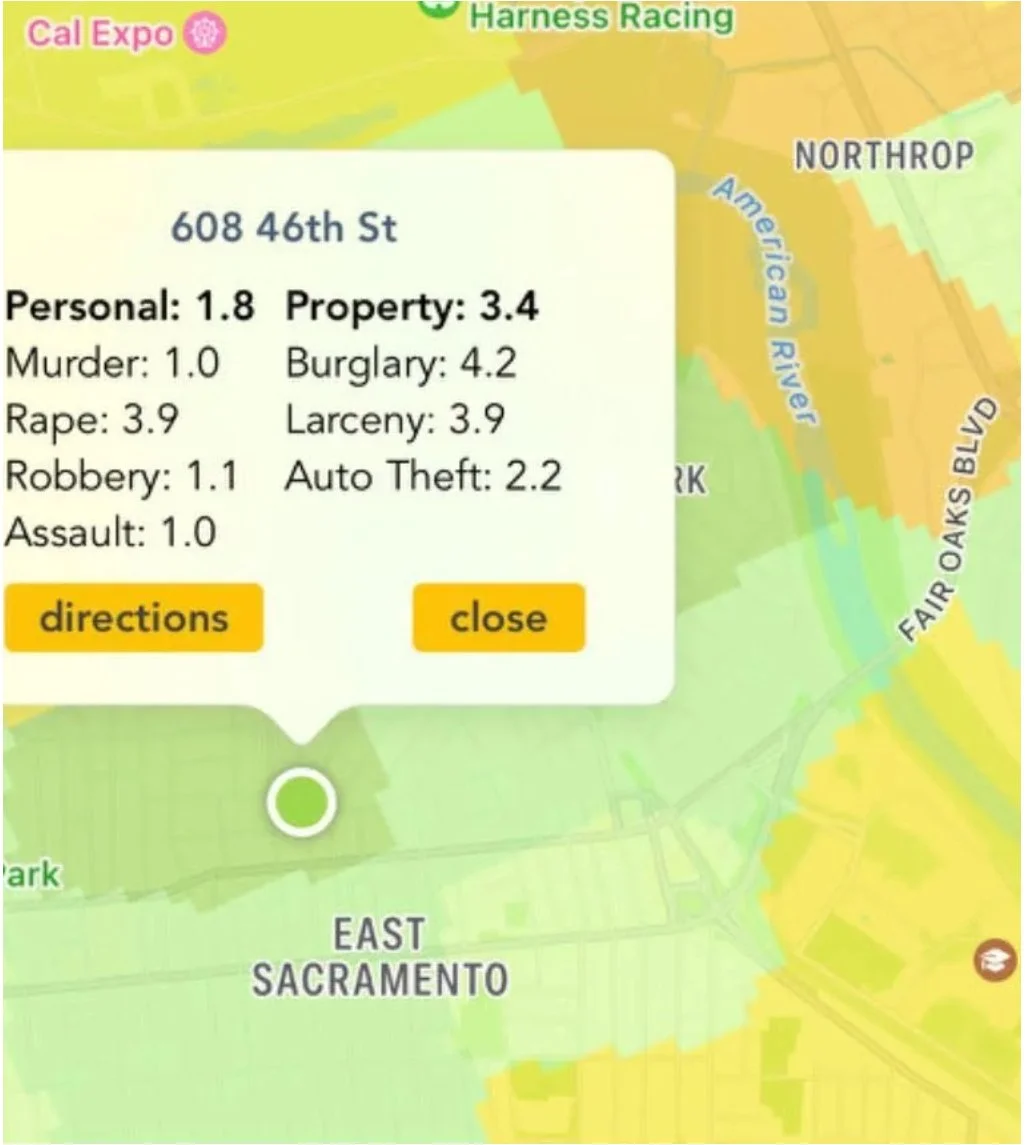 Detailed crime maps
