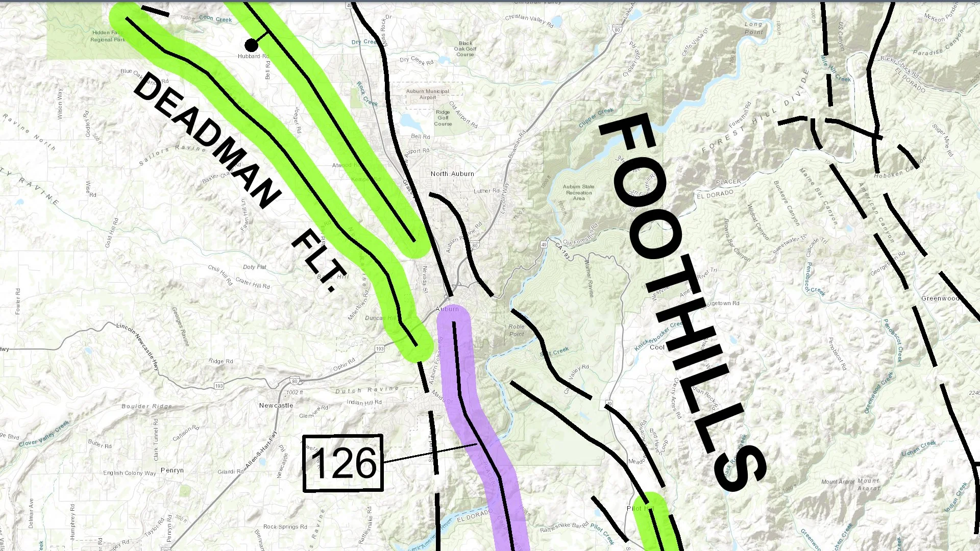 Earthquake fault activity map