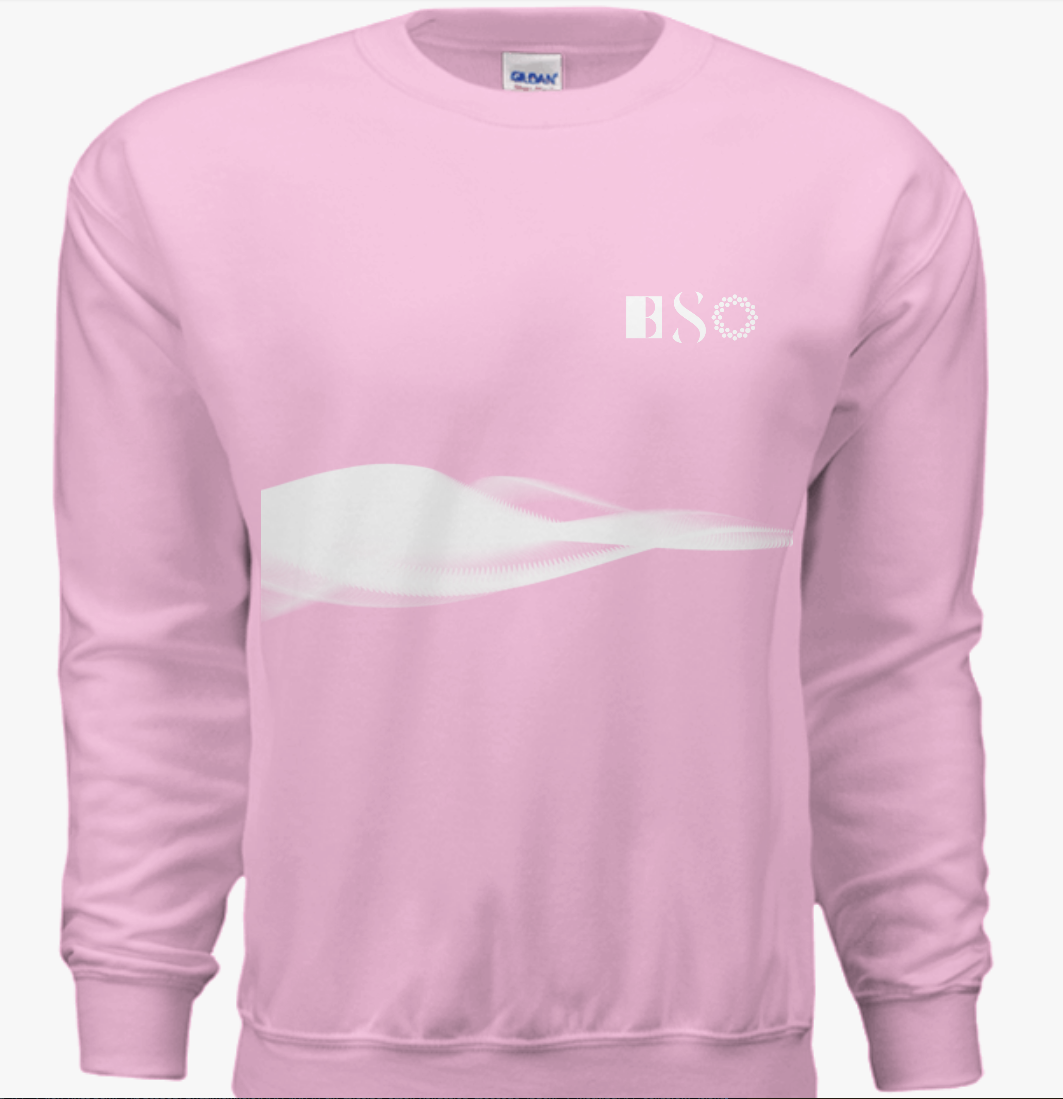 Light Pink Gildan Fleece Crew Neck 