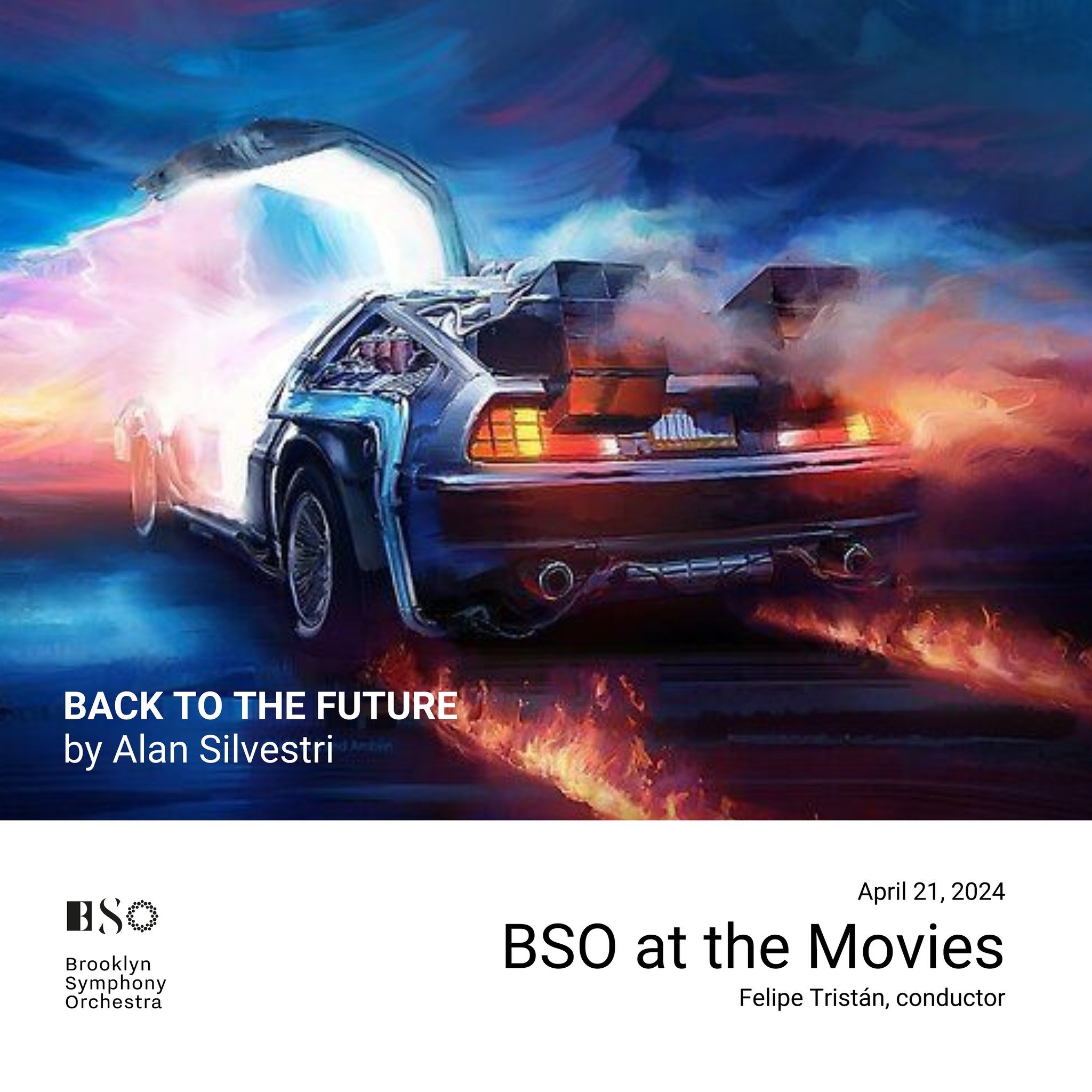 Travel in time with us and listen to the Suite from BACK TO THE FUTURE by composer Alan Silvestri ⠀
⠀⠀
BSO AT THE MOVIES 🎬⠀⠀
⠀⠀
■ Celebrating our 50th Anniversary⠀⠀
Join us for an afternoon of hits from the big screen including Psycho, Star Wars, Ba