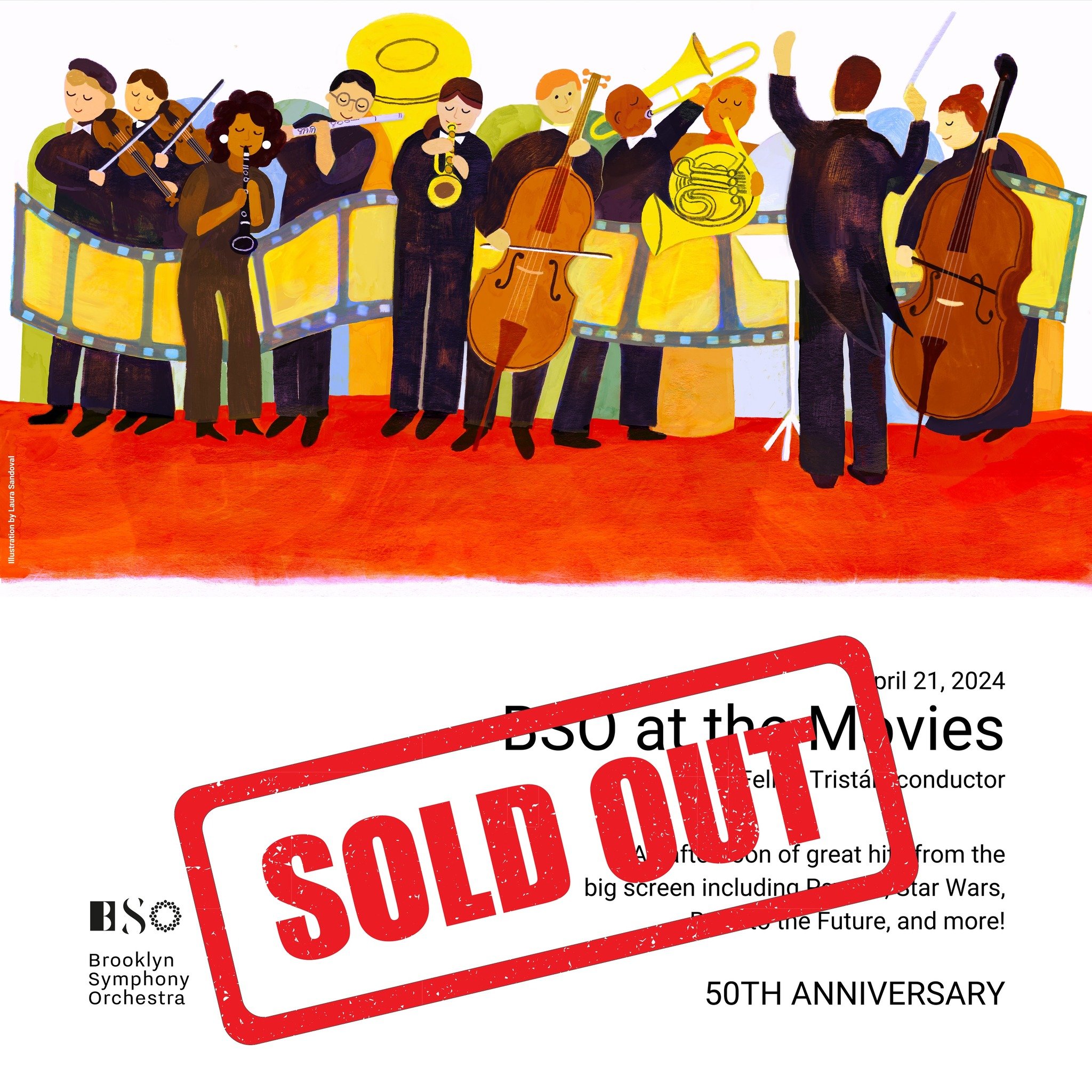 ■ SOLD OUT ■ ⠀⠀⠀⠀
Thank you for your support!⠀⠀⠀
🎥🍿🎬🎵⠀⠀
⠀⠀⠀
BSO at the Movies⠀⠀
An afternoon of hits from the big screen including Psycho, Star Wars, Back to the Future, and more!⠀⠀
⠀⠀
✨CELEBRATING 50 YEARS✨⠀⠀
⠀⠀
Conducted by @felipetristanoffici