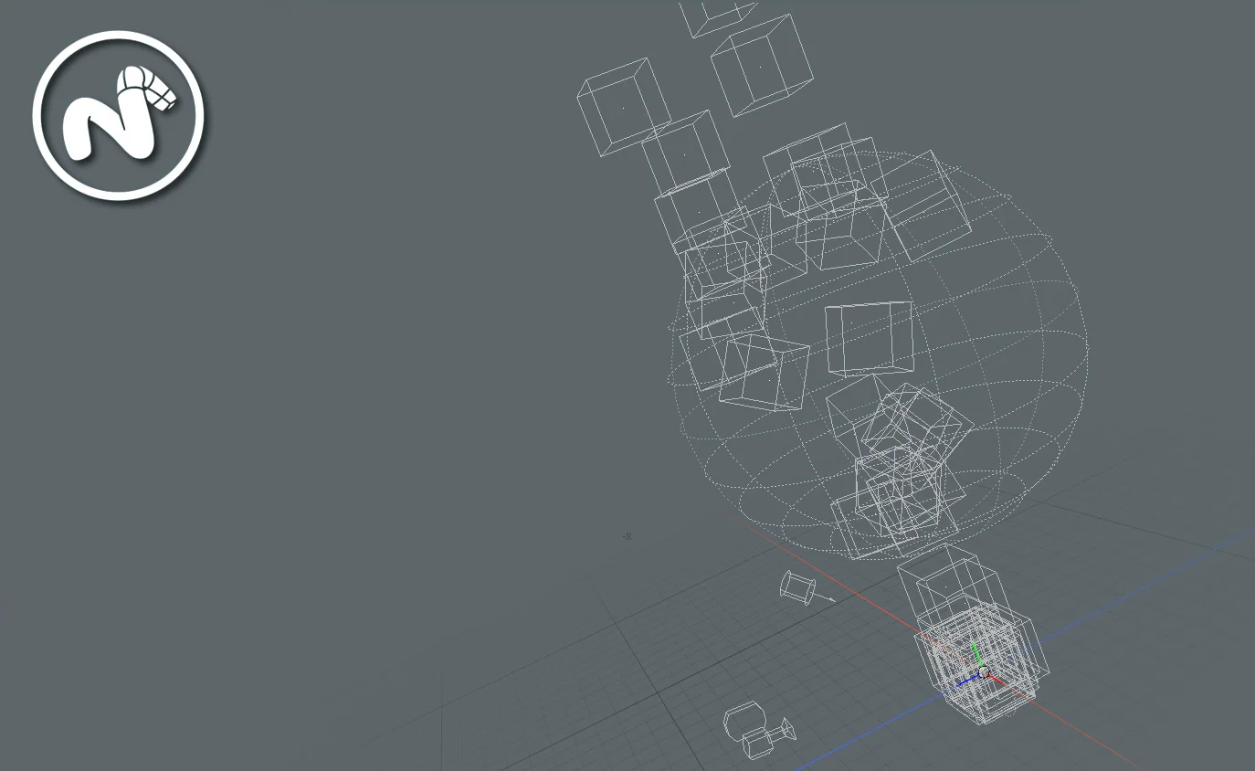 MODO | Particles: Random Rotation with Falloff