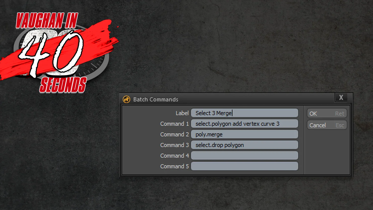 MODO | Batch Command Dialog
