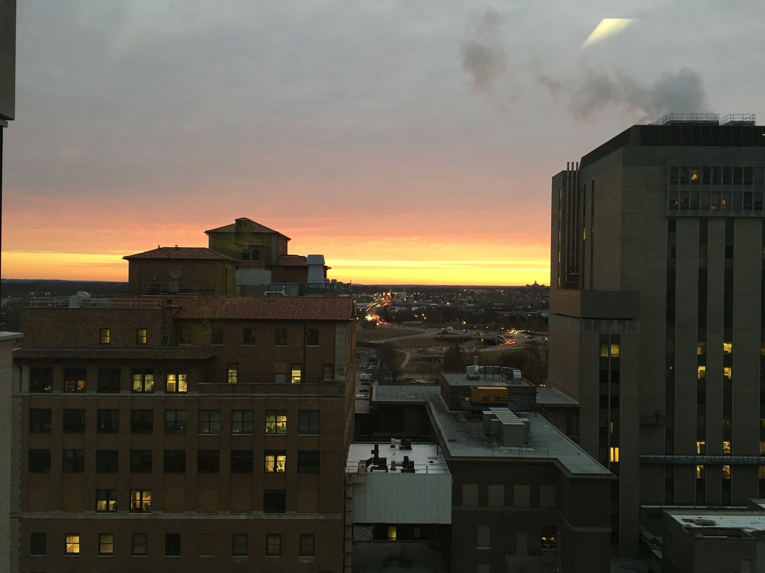 Sunset from the lab