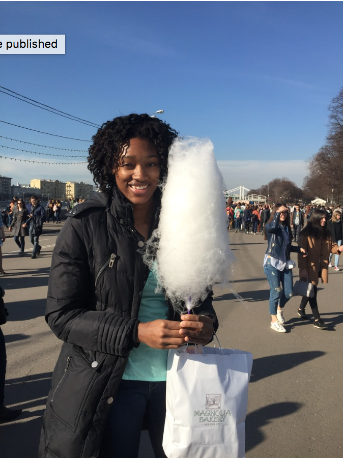 Cotton candy and a bag full of Magnolia Bakery treats!