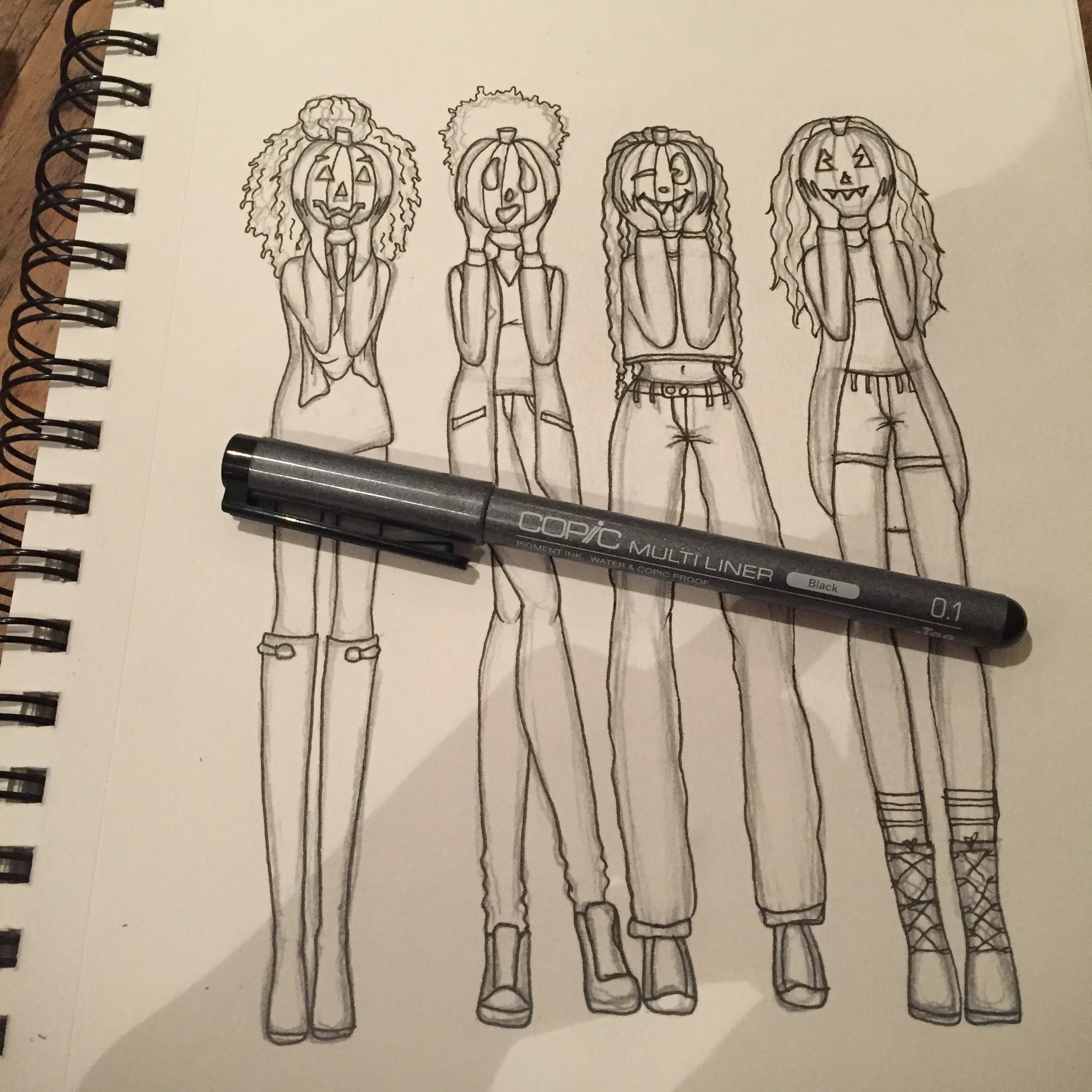 Sketching inspiration for Pumpkin Day/ Halloween