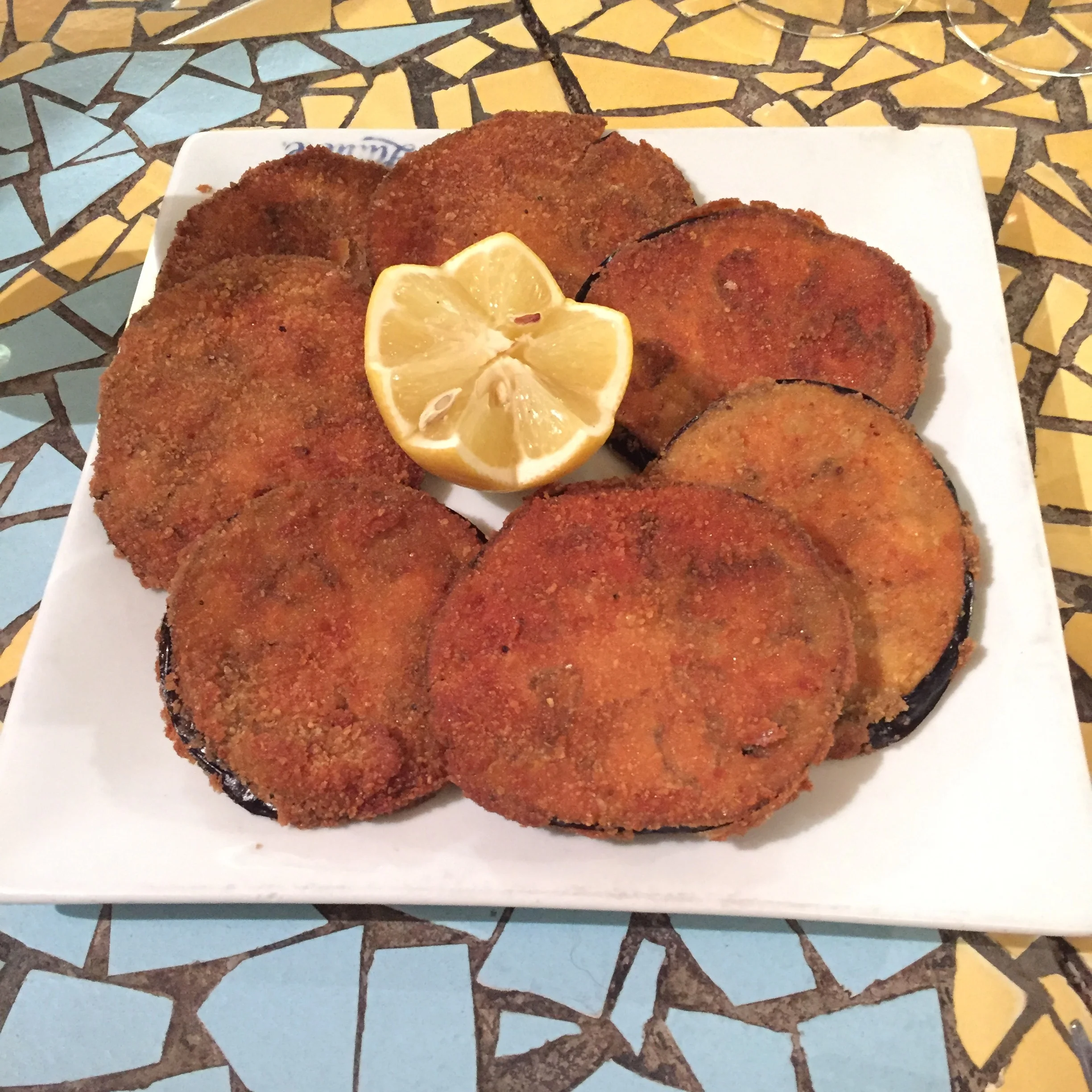 Fried eggplant