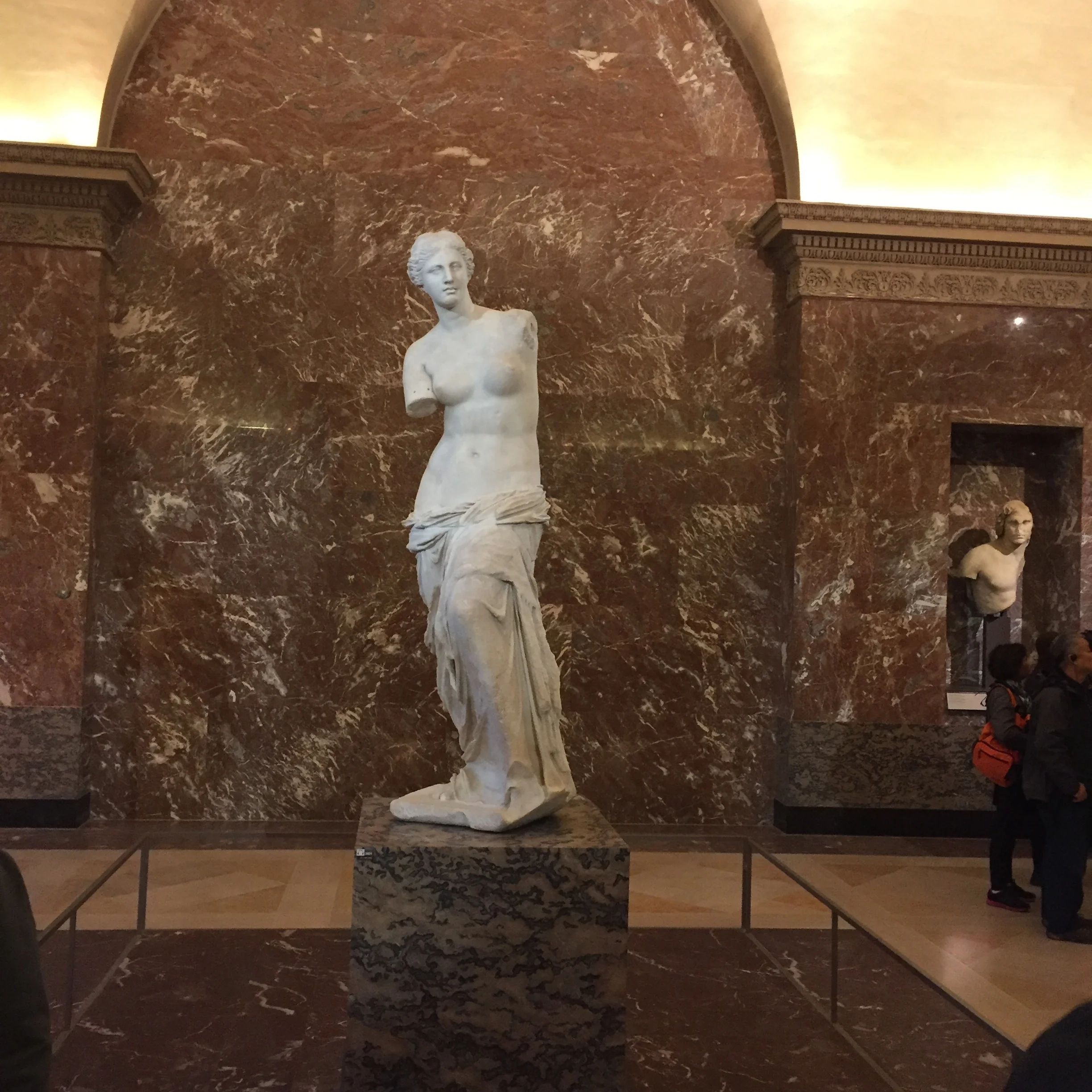Art sculpture inside the Louvre.