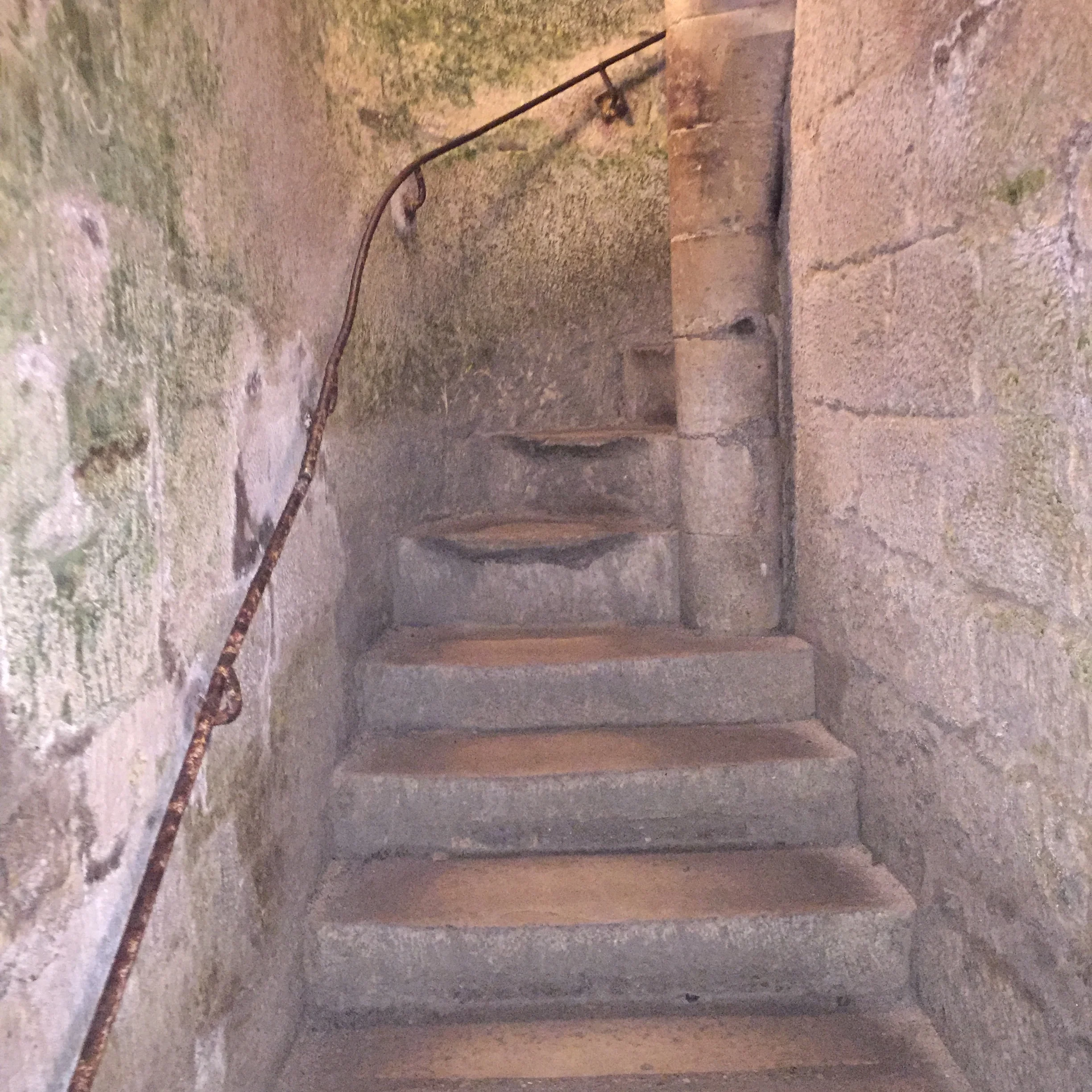 These stairs were narrow, spirally, and felt like they went on forever!