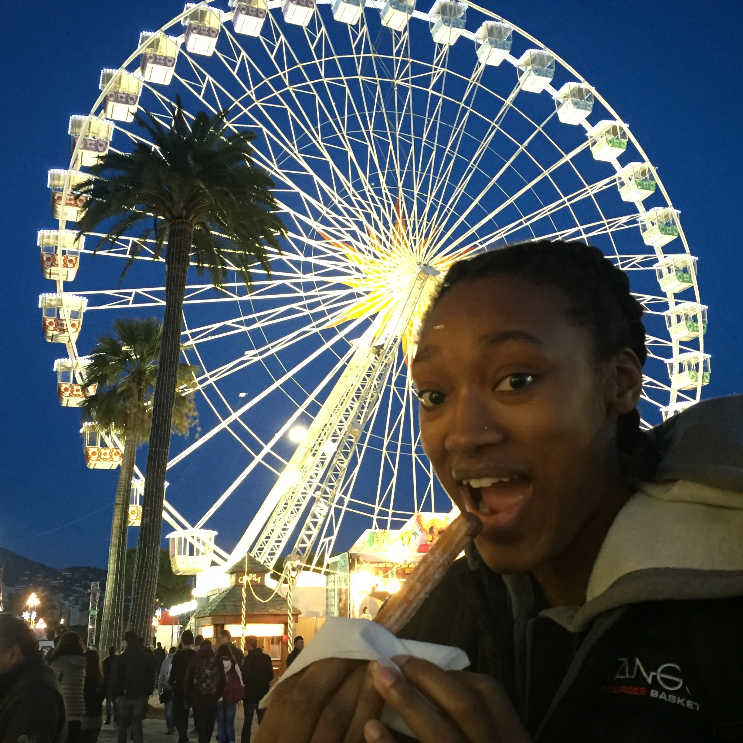 Trying a churros!