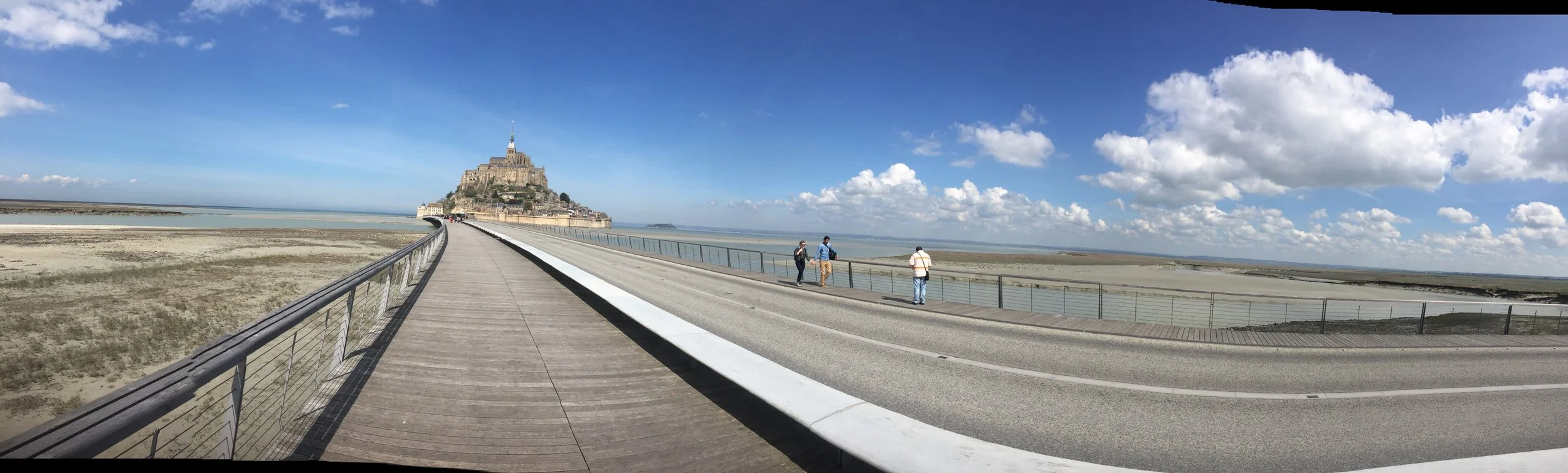 Making my way to Mont Saint Michel, great day for a nice long walk!
