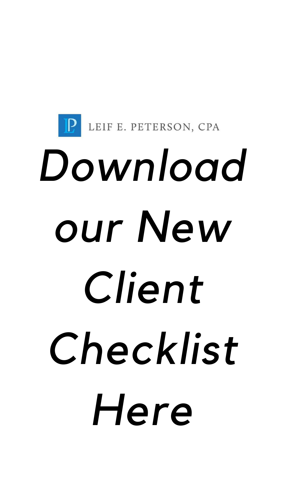Download our New Client Checklist Here