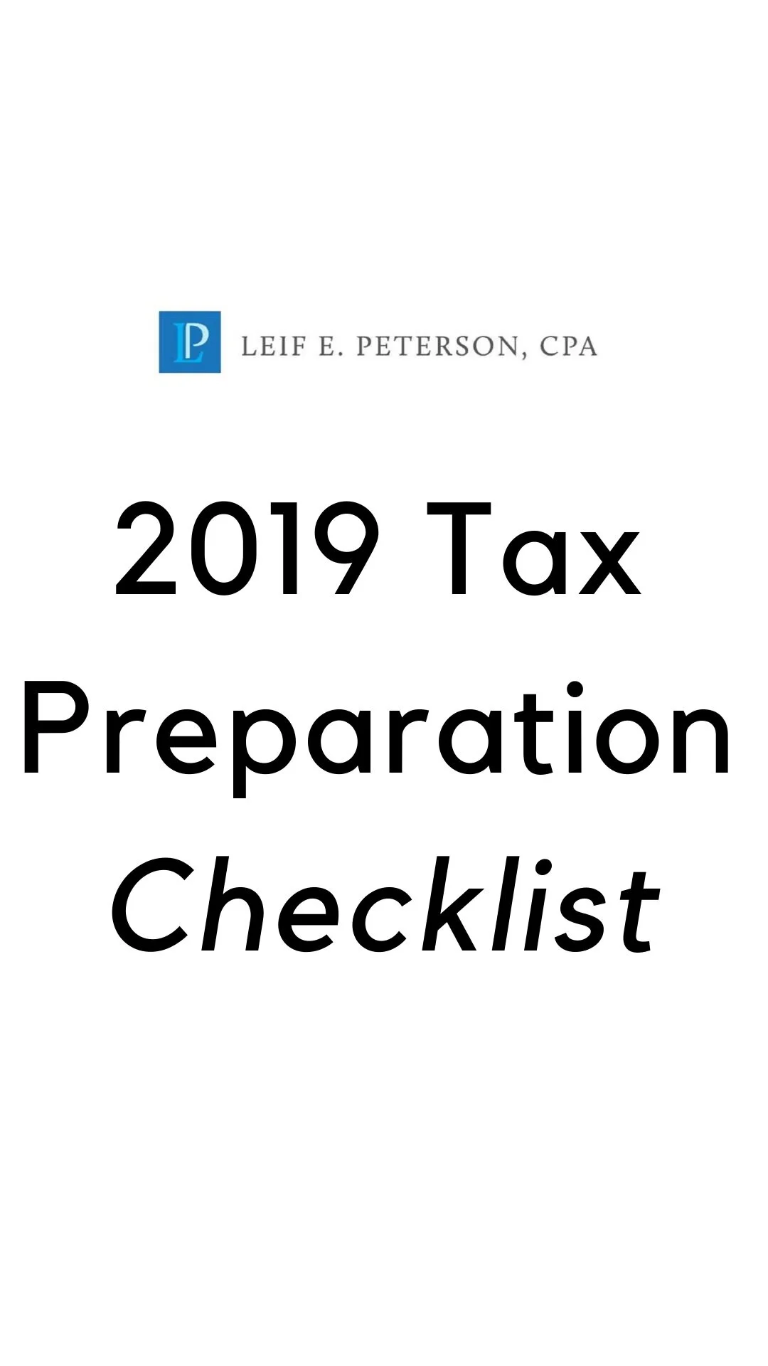 Tax Preparation Checklist