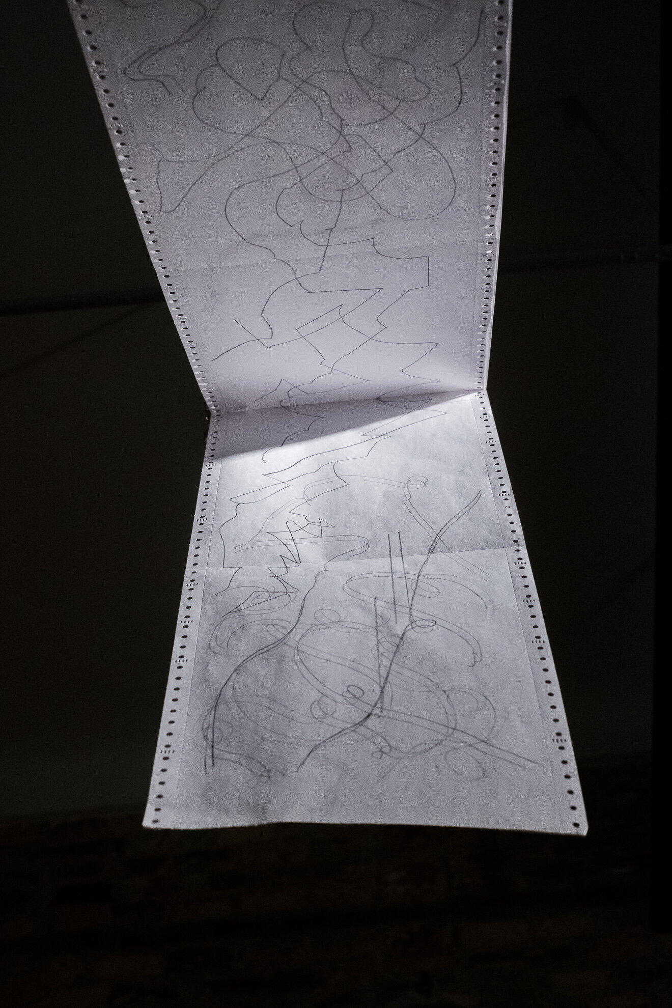  Thousand Years, 2019, Paper, graphite, dimensions variable. 