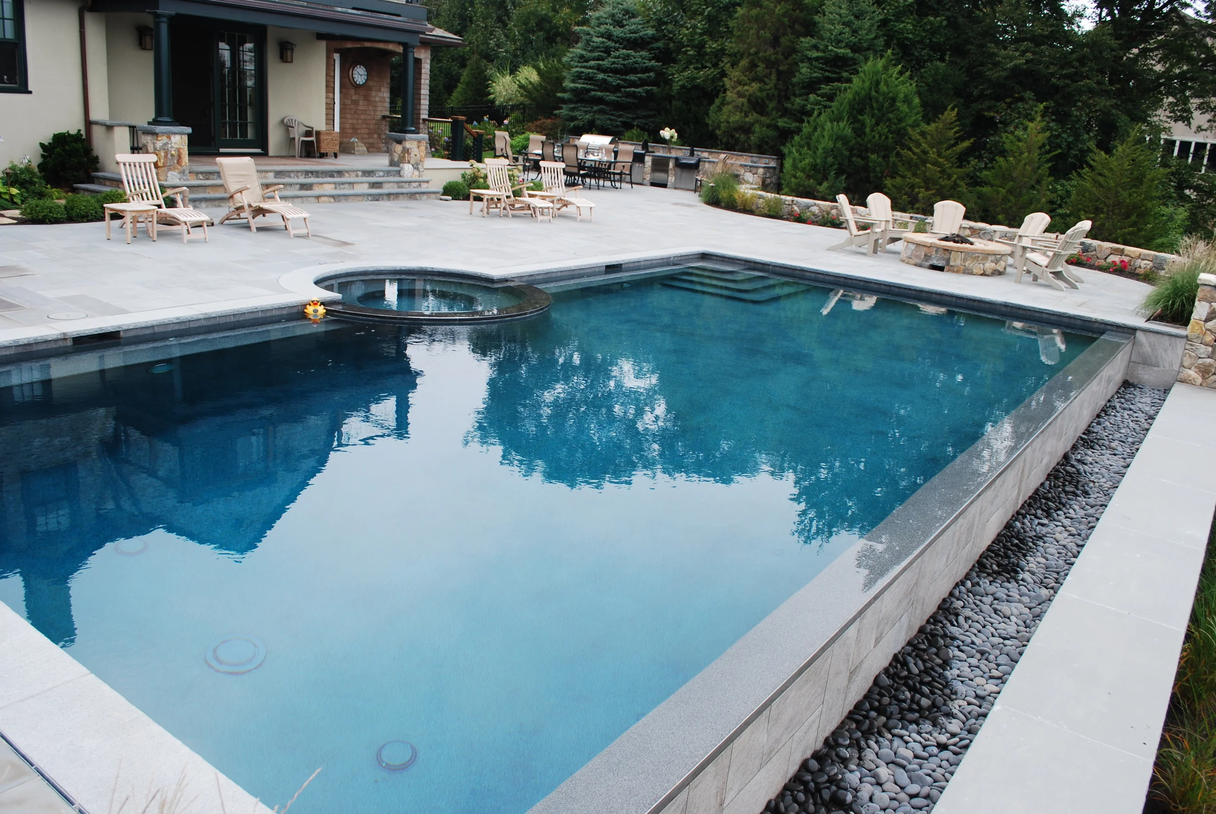 Marblehead Perched Pool Terrace Infinity Pool Edge