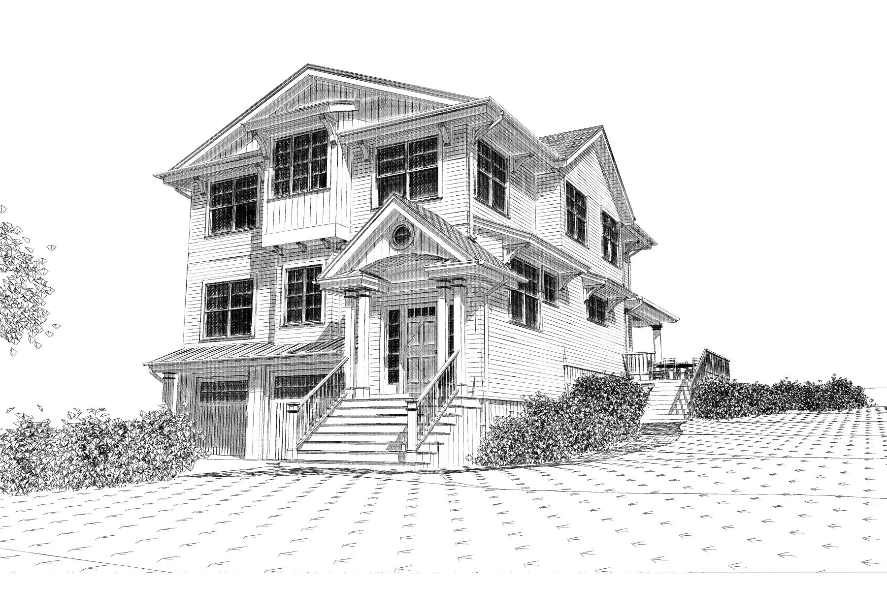 Nahant Cottage Perspective Rendering 