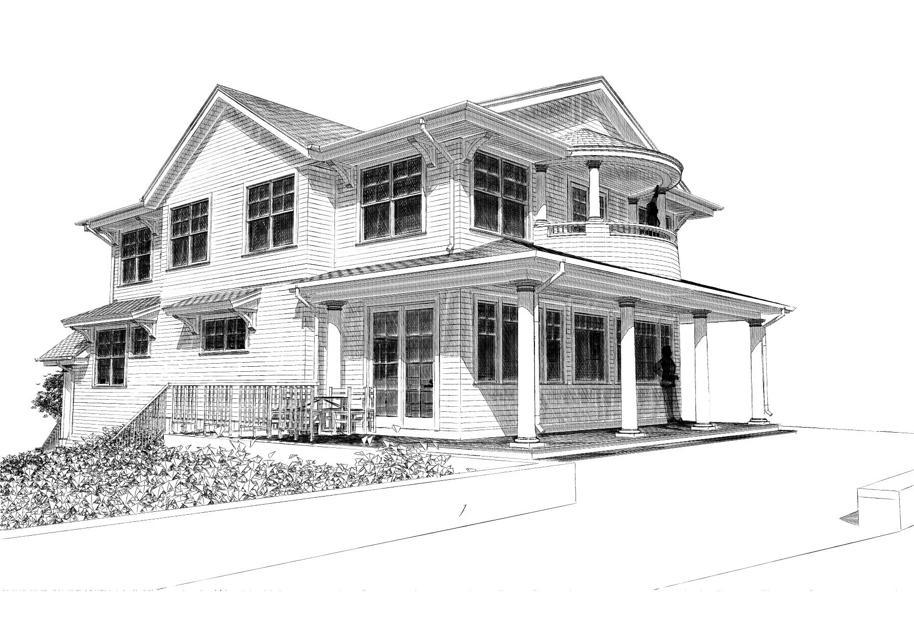 Nahant Cottage Perspective Rendering