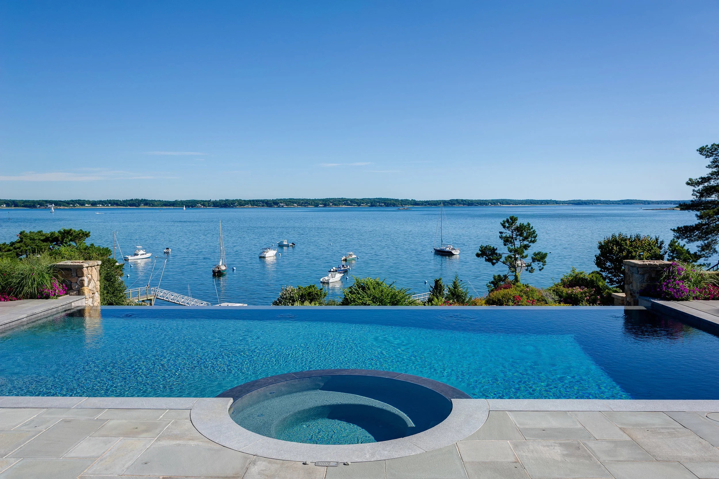 Marblehead Pool Terrace Infinity Edge