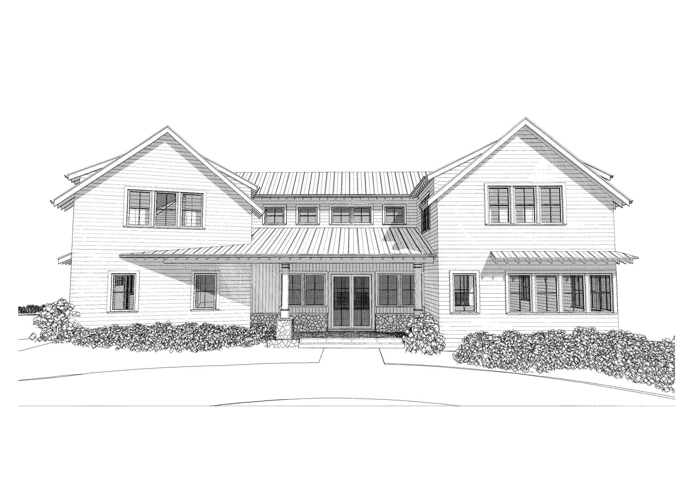 Puritan Lane House - 3D Model Front