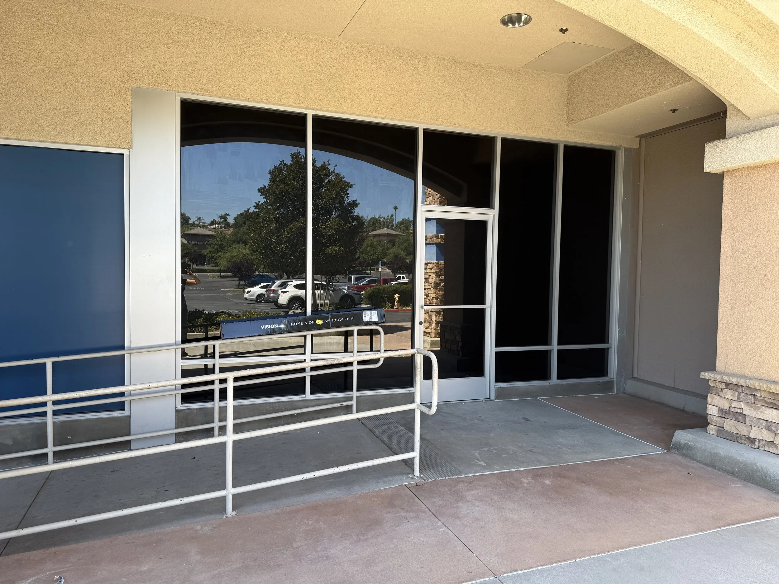 Window tint black out for bath & body works in Yucaipa CA installed by Honest Tint & PPF