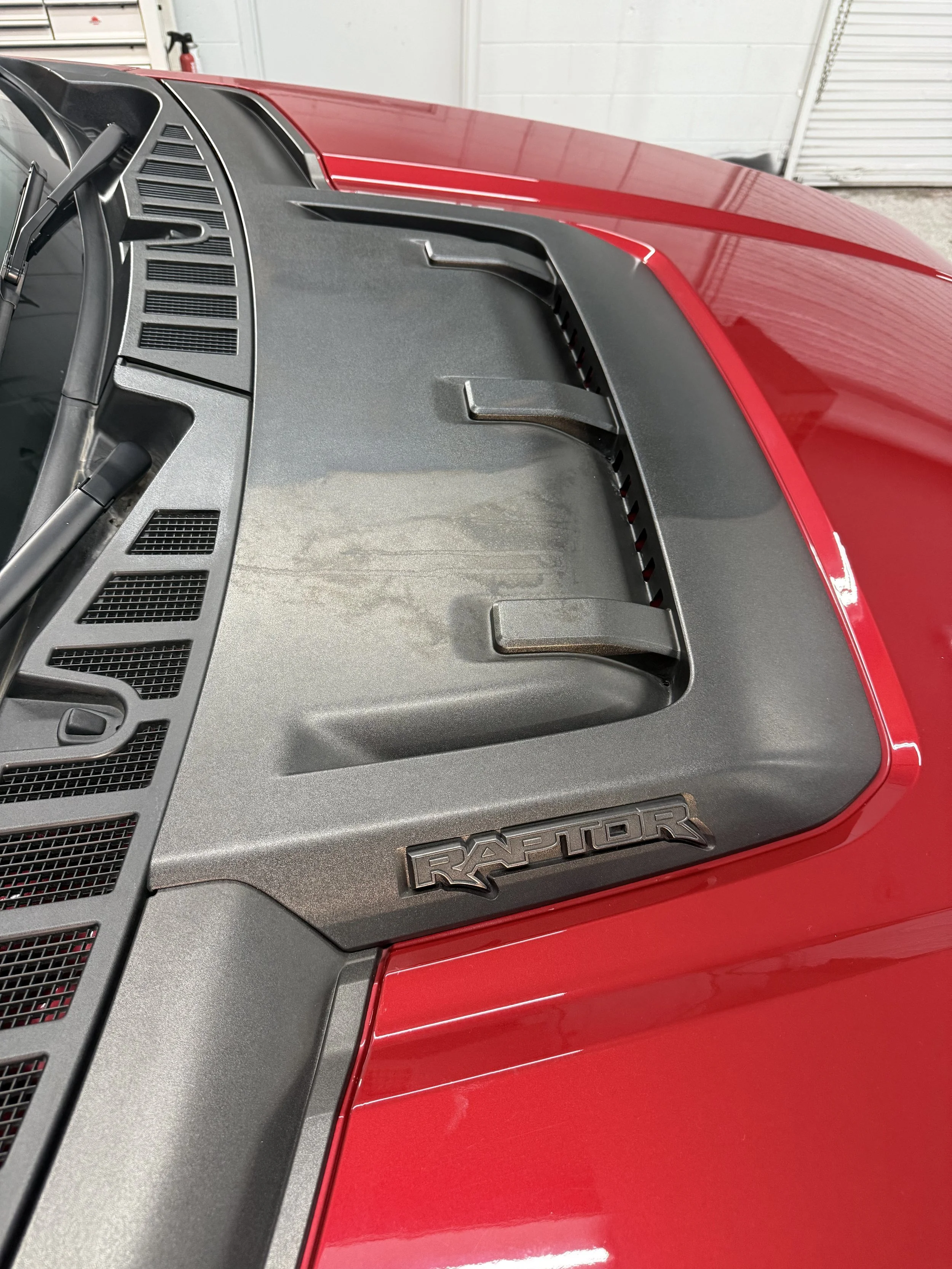 Ford Raptor plastics and trim ceramic coating from XPEL applied by Honest Tint & PPF in Yucaipa Ca.